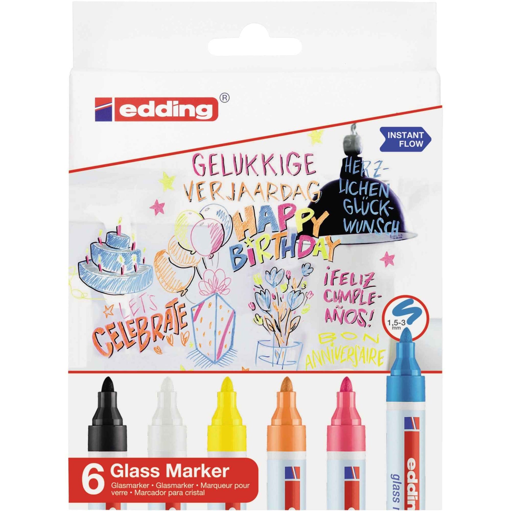 edding Glasboardmarker 95 6 St./Pack.