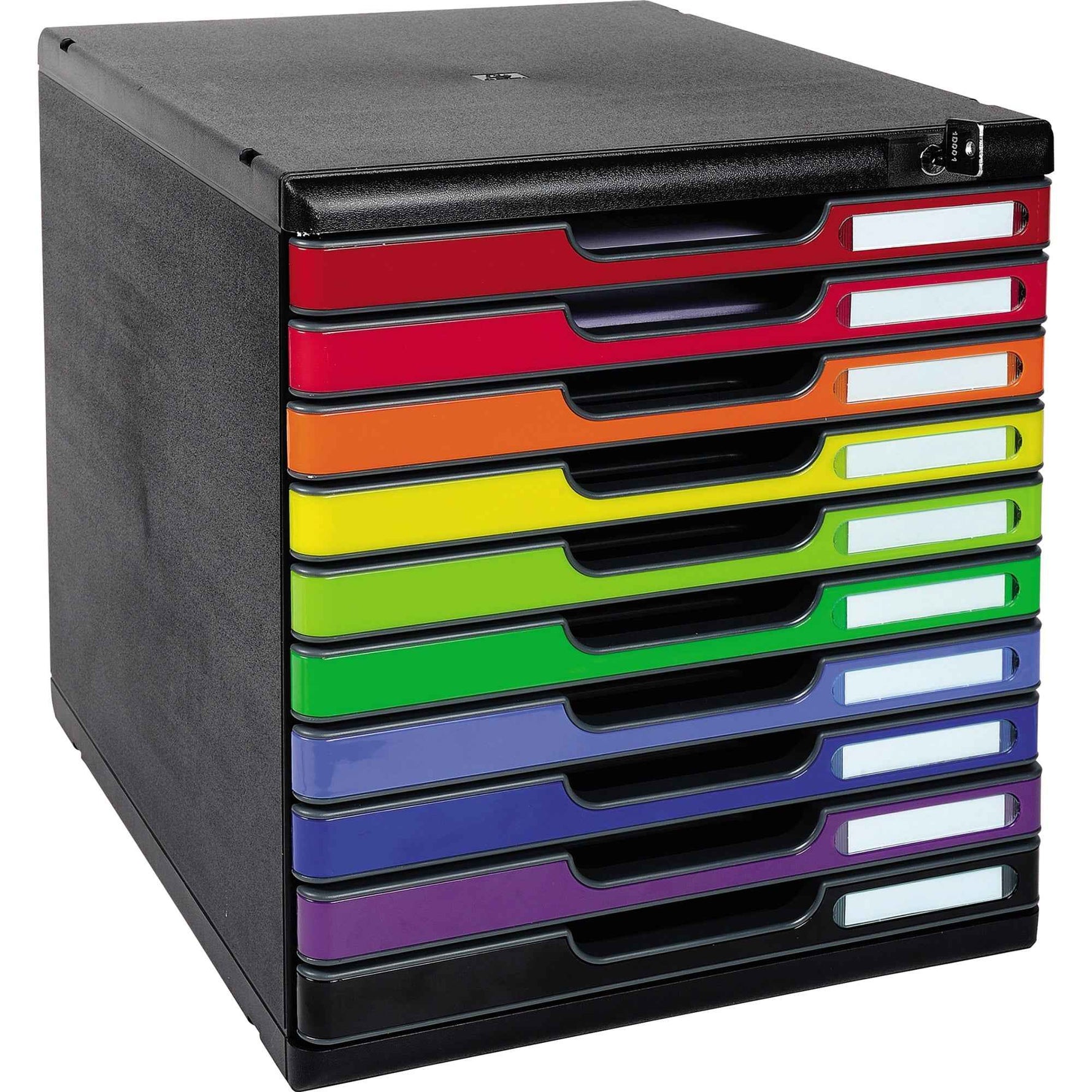 Exacompta Schubladenbox MODULO mit Schloss Iderama® 10 Schubladen
