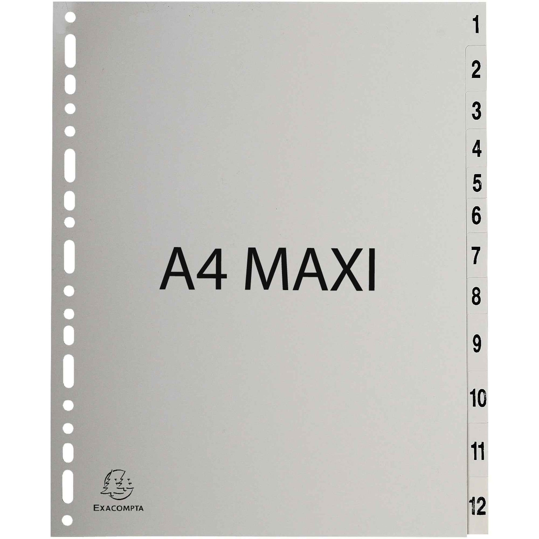 Exacompta Zahlenregister Forever® DIN A4, Überbreite 1-12