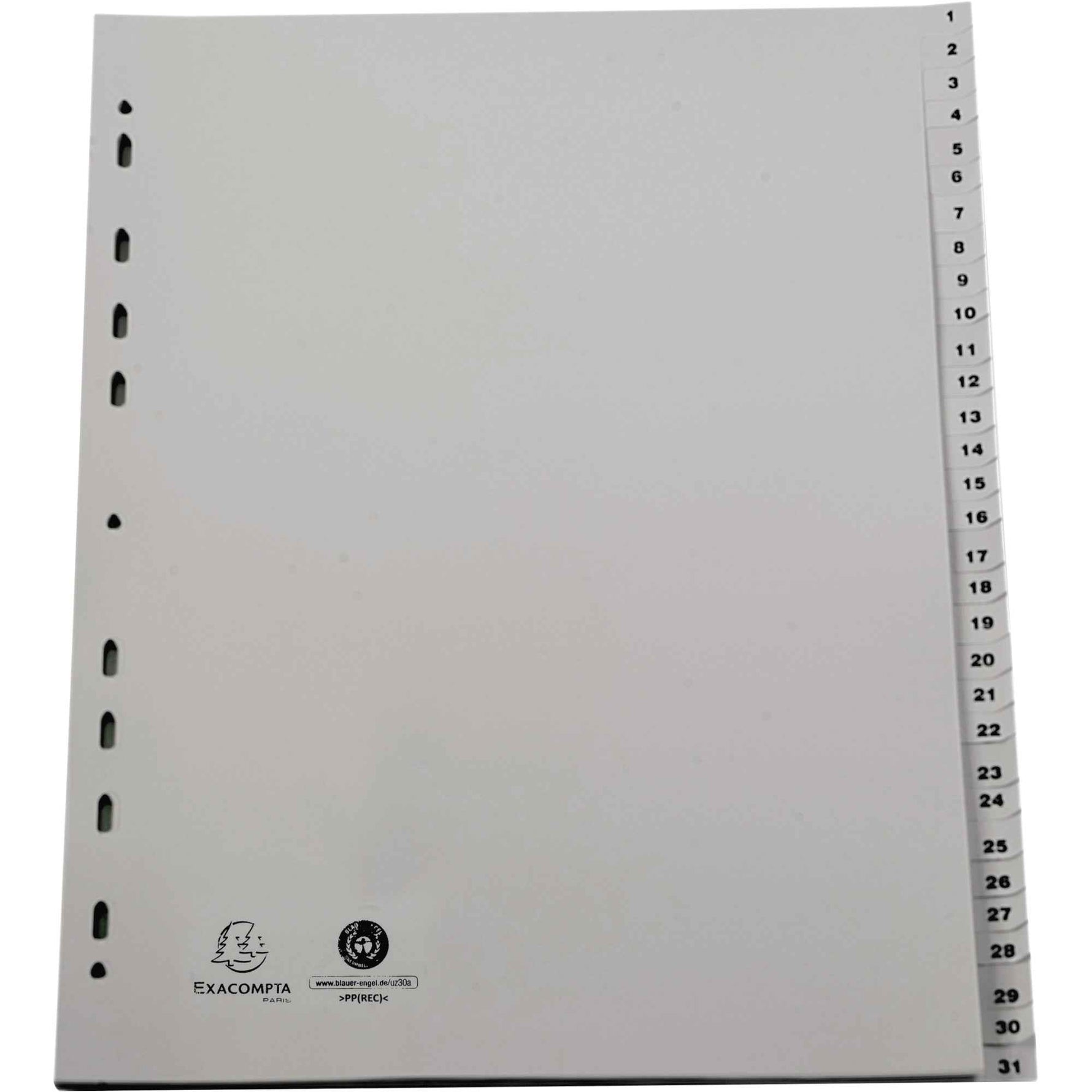 Exacompta Zahlenregister Forever® DIN A4, Überbreite 1-31