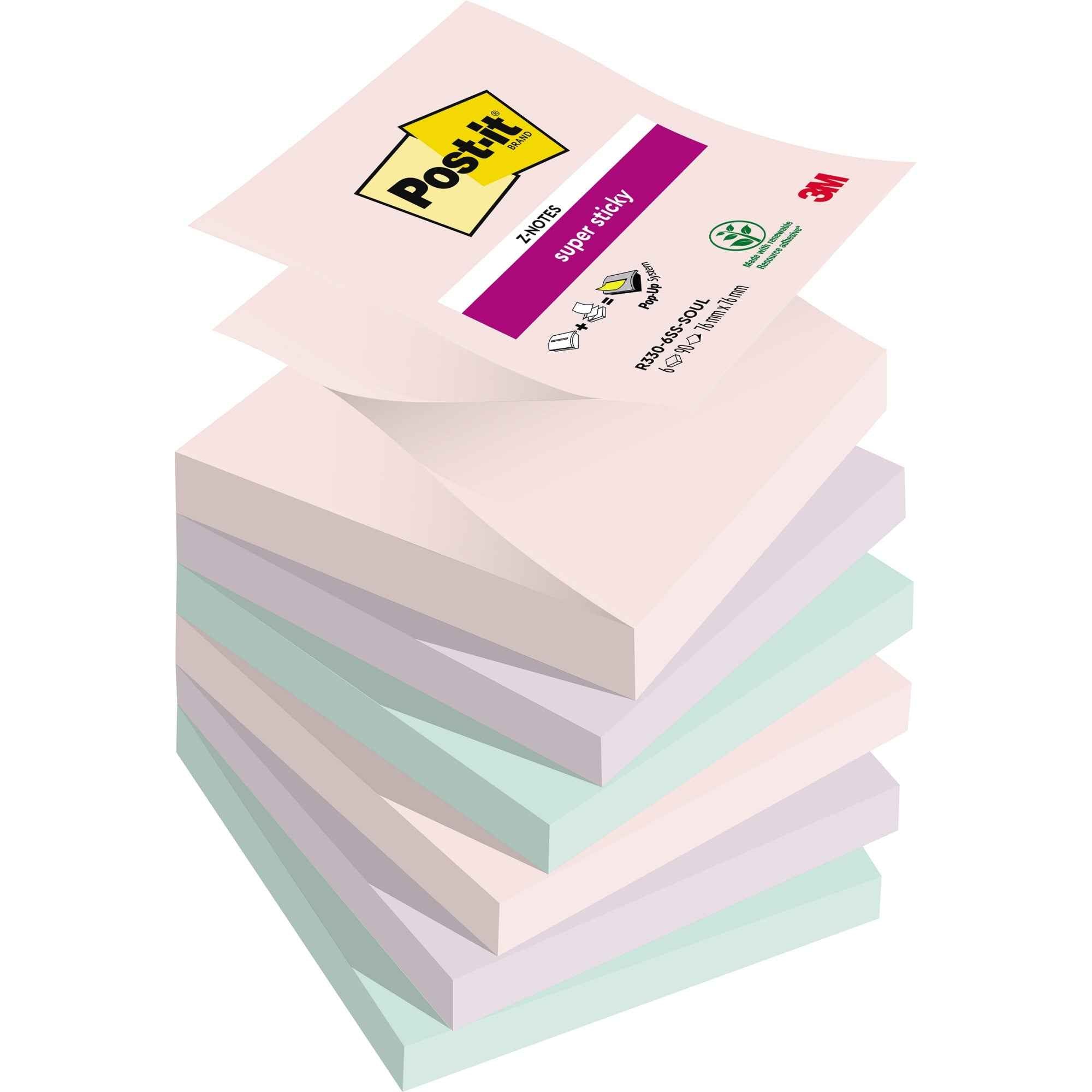 Post-it® Haftnotiz Super Sticky Z-Notes Soulful Collection