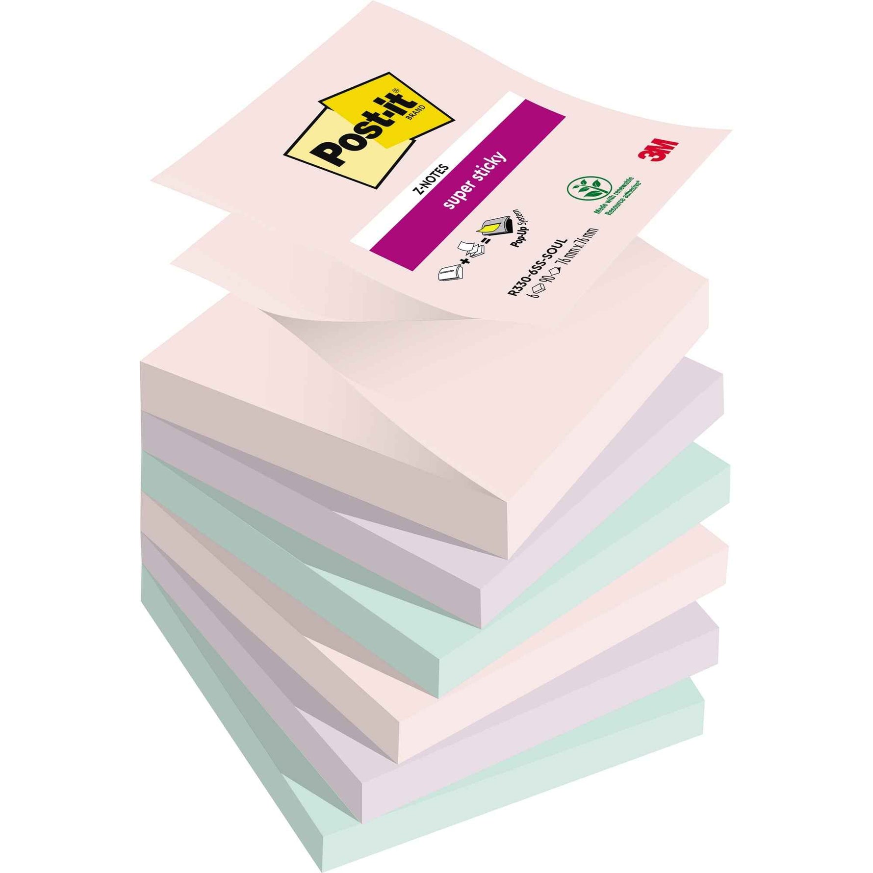 Post-it® Haftnotiz Super Sticky Z-Notes Soulful Collection