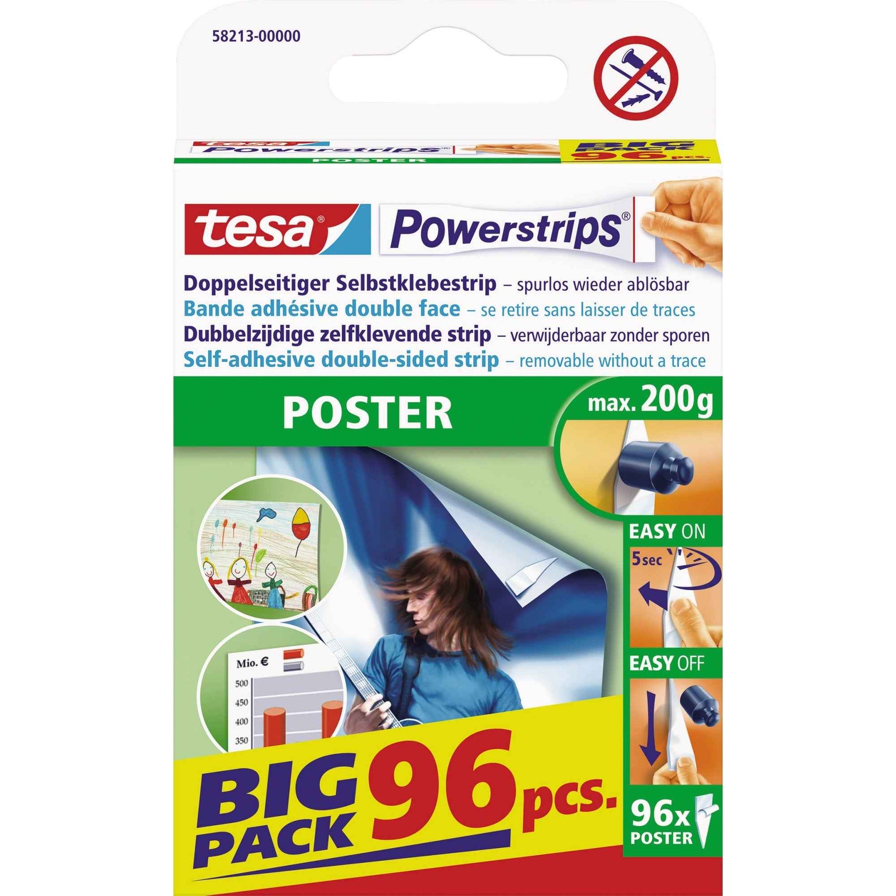 tesa® Klebepad Powerstrips® Poster