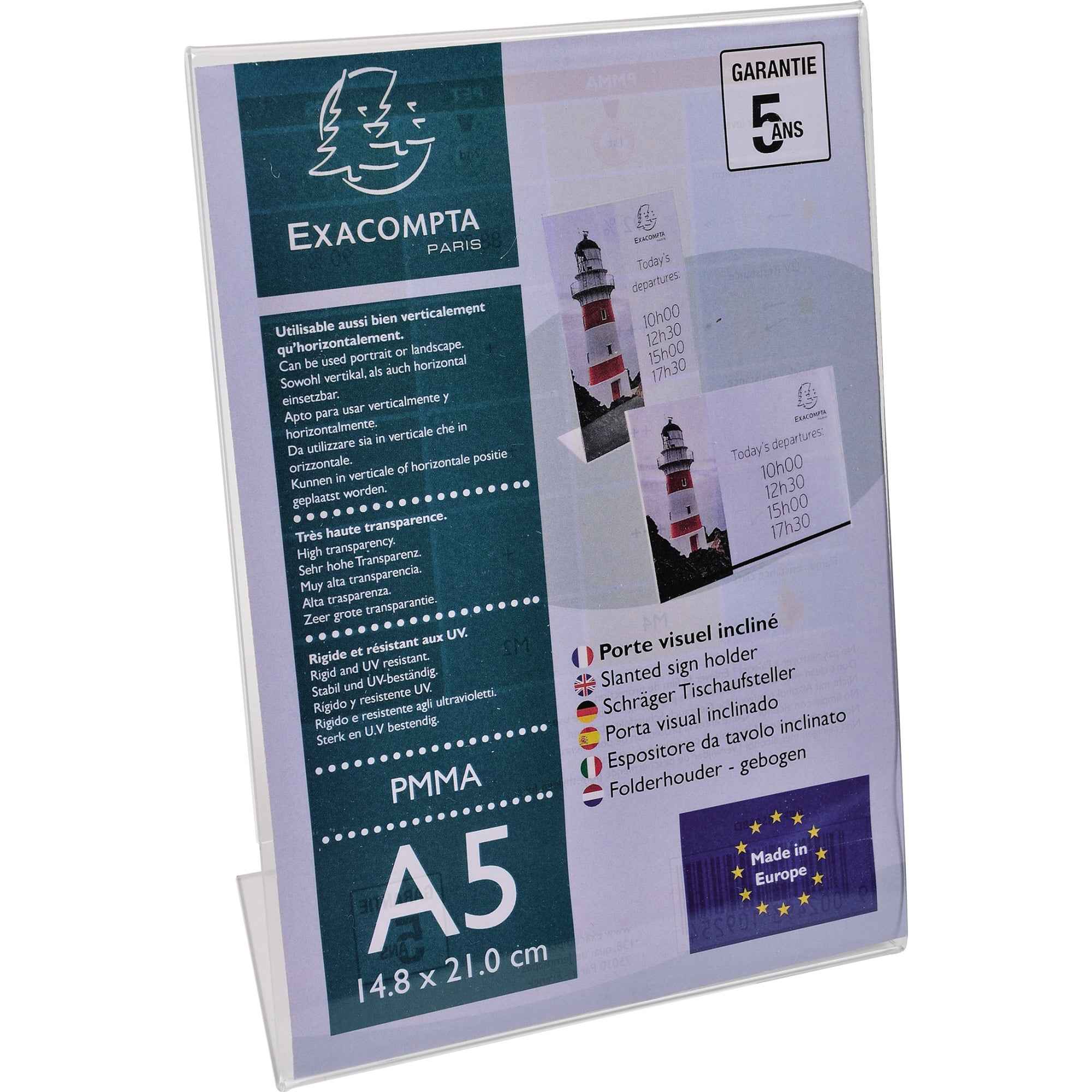 Exacompta Tischaufsteller Office Exacryl L-Form DIN A5