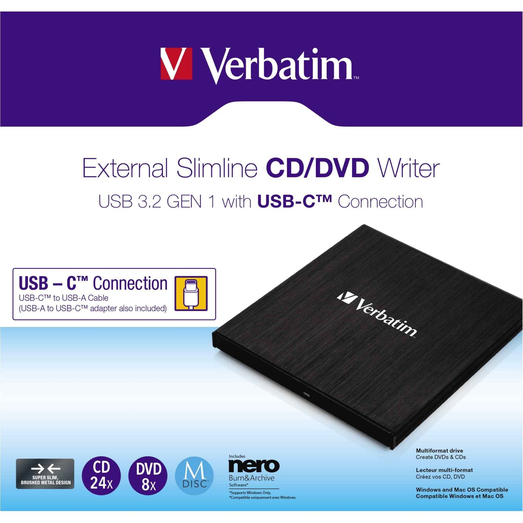 Verbatim Laufwerk extern Slimline