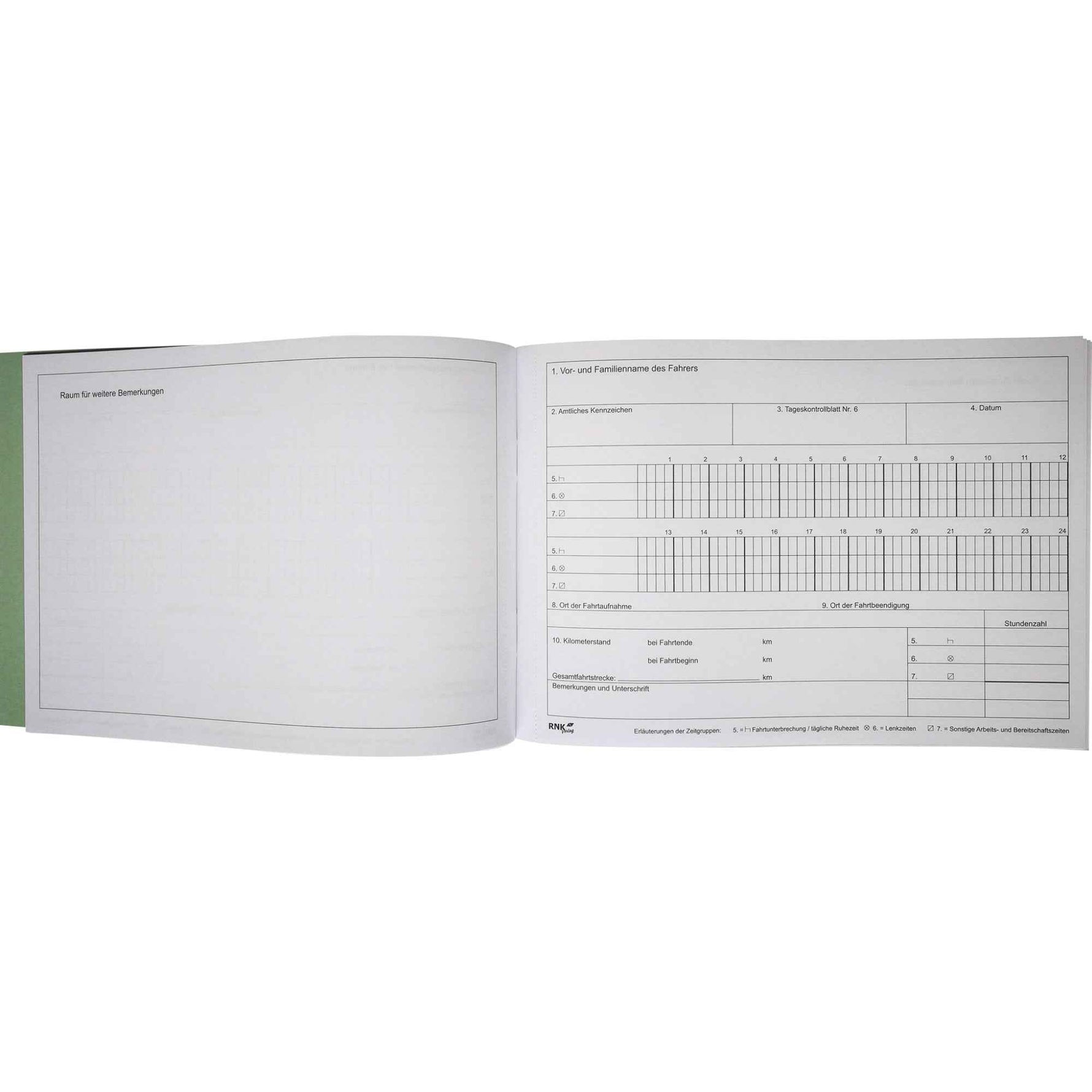 RNK Verlag Fahrtenbuch