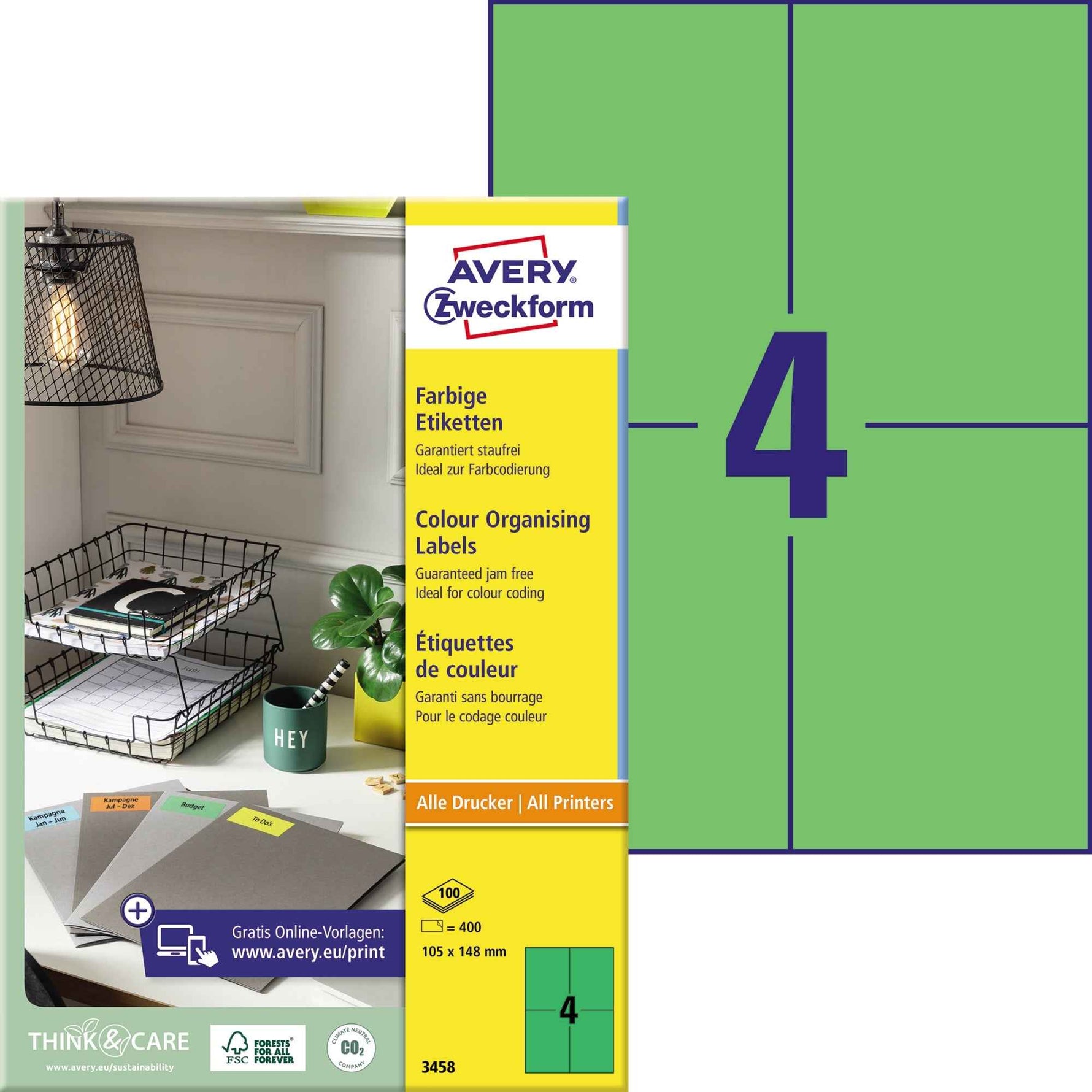 Avery Zweckform Universaletikett 105 x 148 mm (B x H)