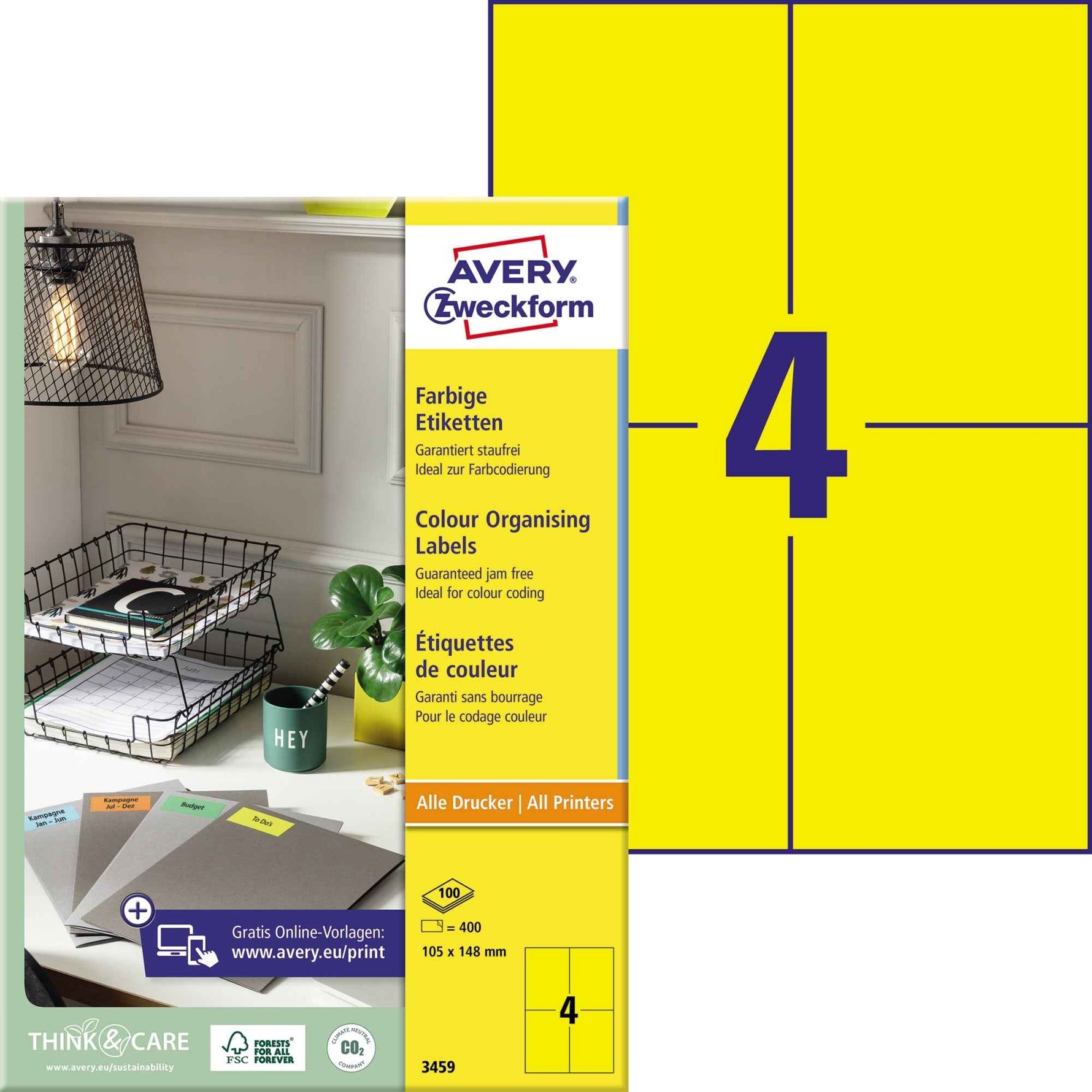 Avery Zweckform Universaletikett 105 x 148 mm (B x H)
