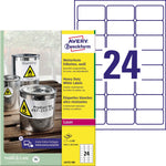 Avery Zweckform Folienetikett 63,5 x 33,9 mm (B x H)