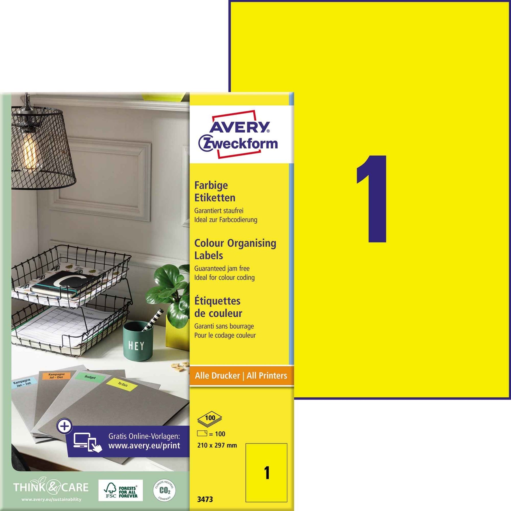 Avery Zweckform Universaletikett 210 x 297 mm (B x H)