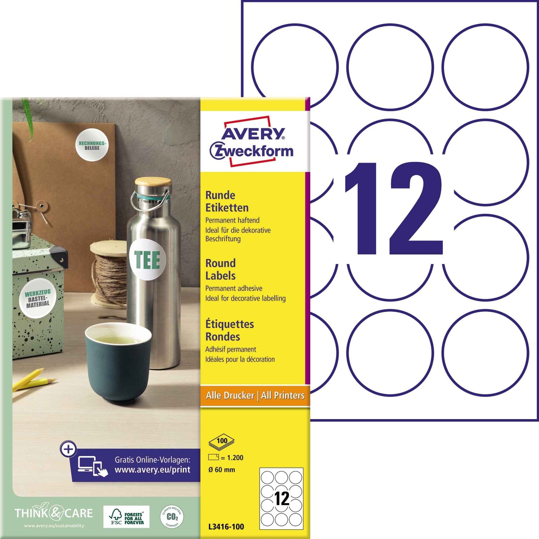 Avery Zweckform Universaletikett 60 mm