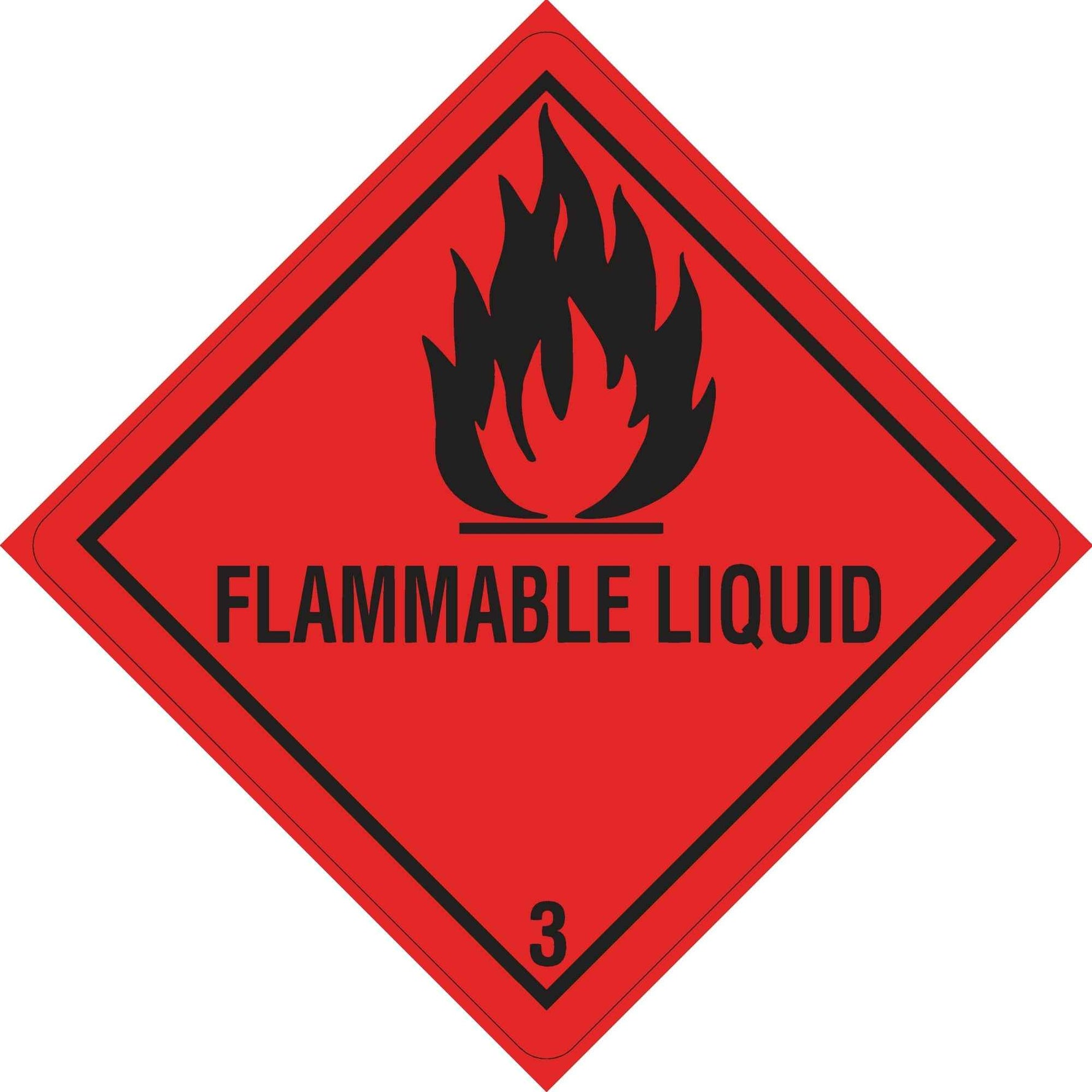 DR-Label Hinweisetikett Gefahrgutklasse 3
