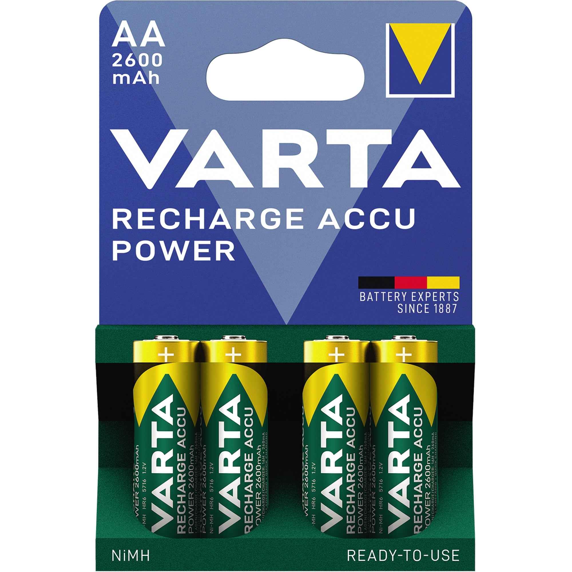 Varta Akku Recharge Accu Power AA/Mignon 4 St./Pack.