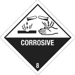 DR-Label Hinweisetikett Gefahrgutklasse 8