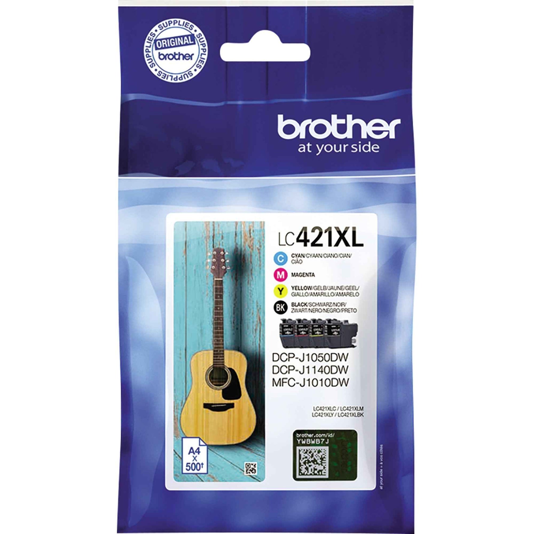 Brother Tintenpatrone LC-421XL schwarz, cyan, magenta, gelb