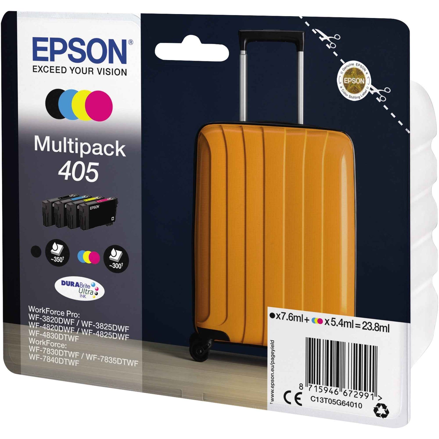 Epson Tintenpatrone 405 schwarz, cyan, magenta, gelb
