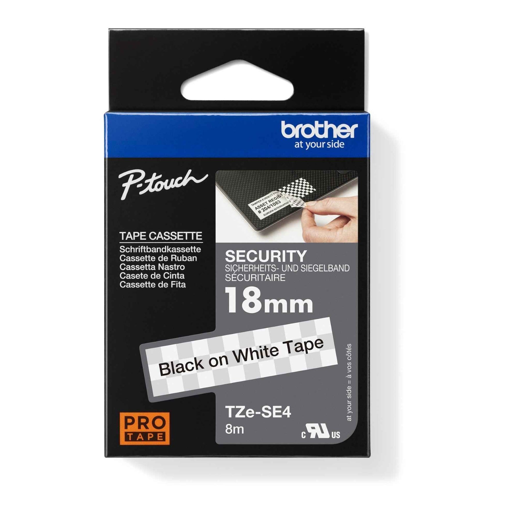Brother Schriftbandkassette P-touch TZe-SE4 18 mm x 8 m (B x L)