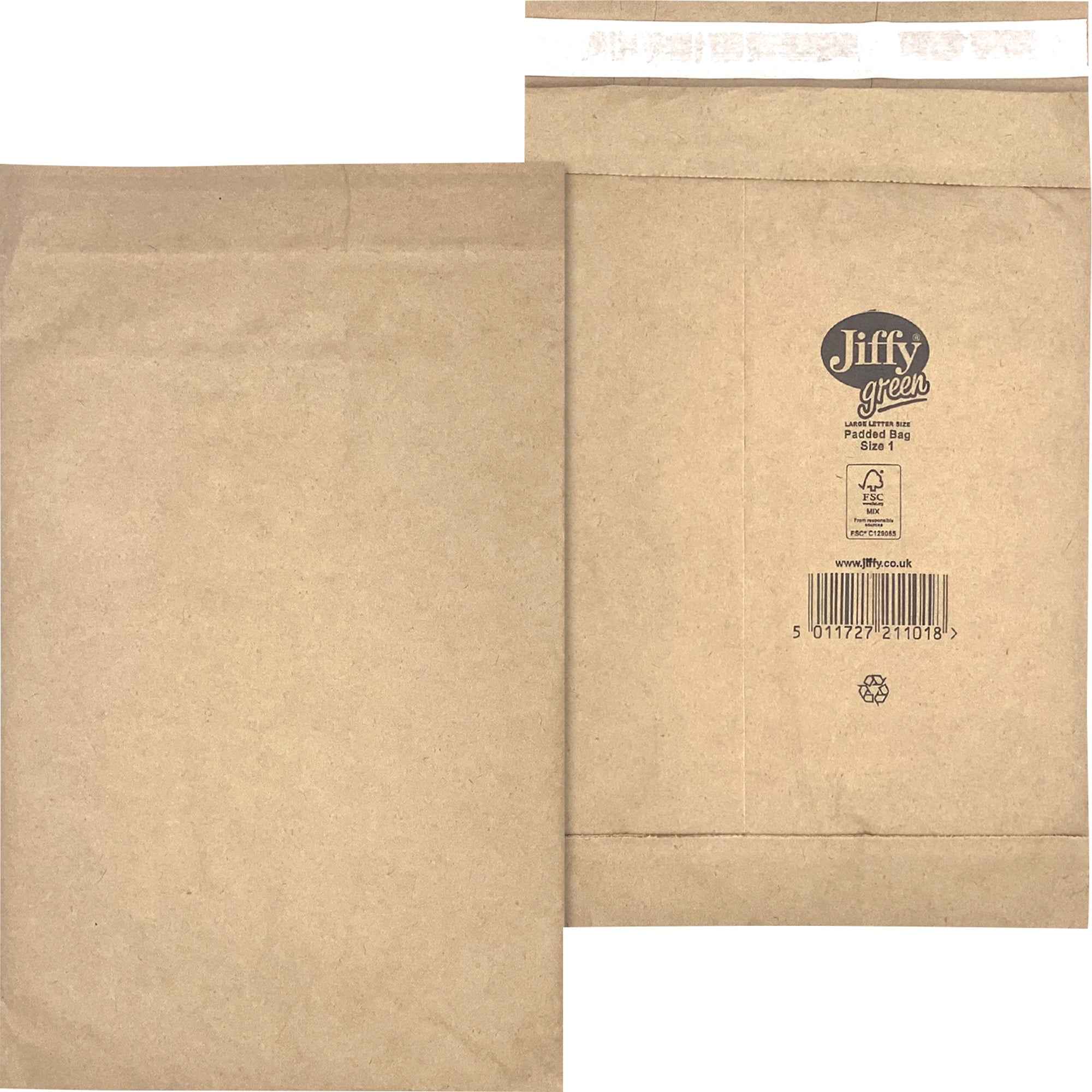 Jiffy® Papierpolstertasche Nr. 1 100 St./Pack.