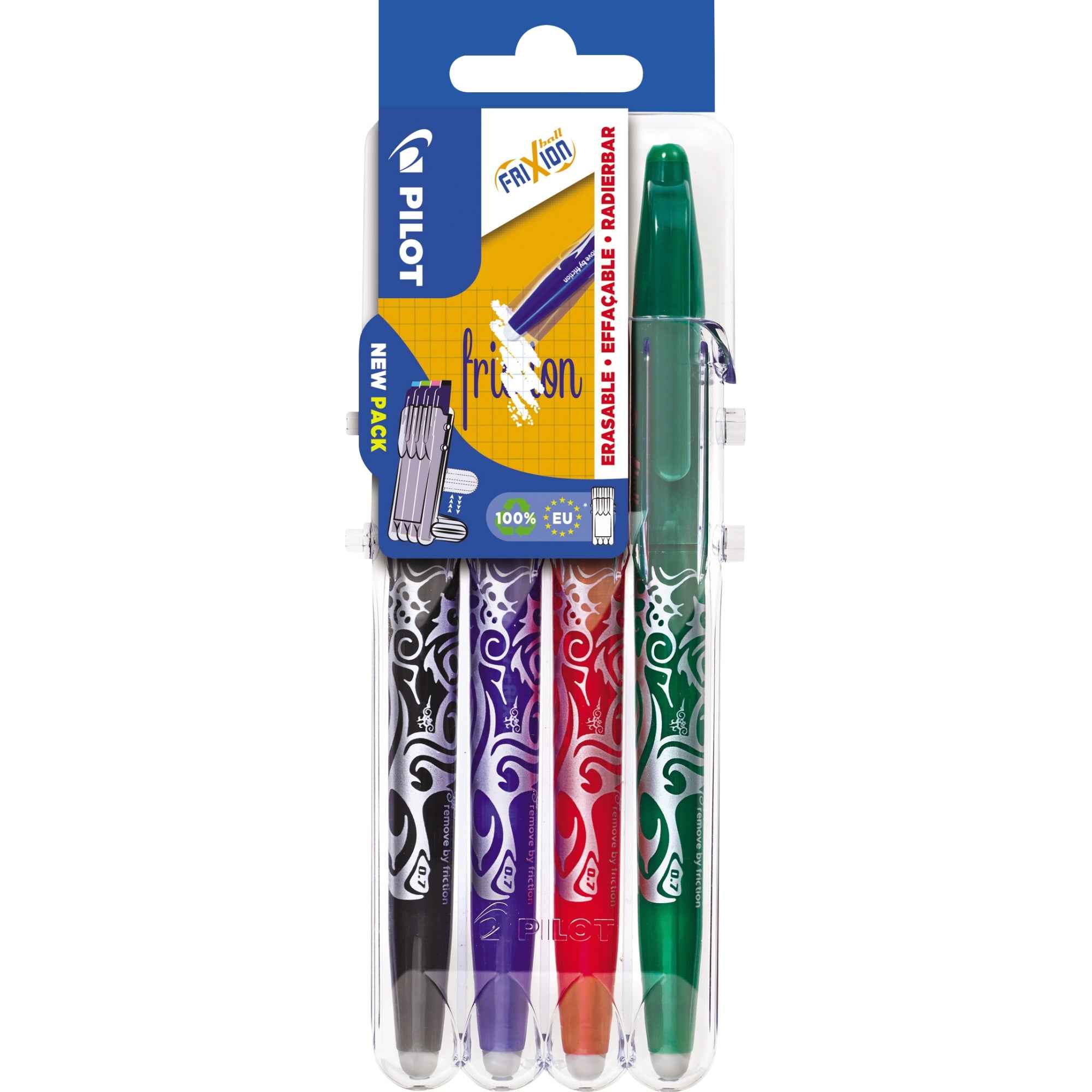 PILOT Tintenroller FriXion Ball Set 2 Go 4 St./Pack.