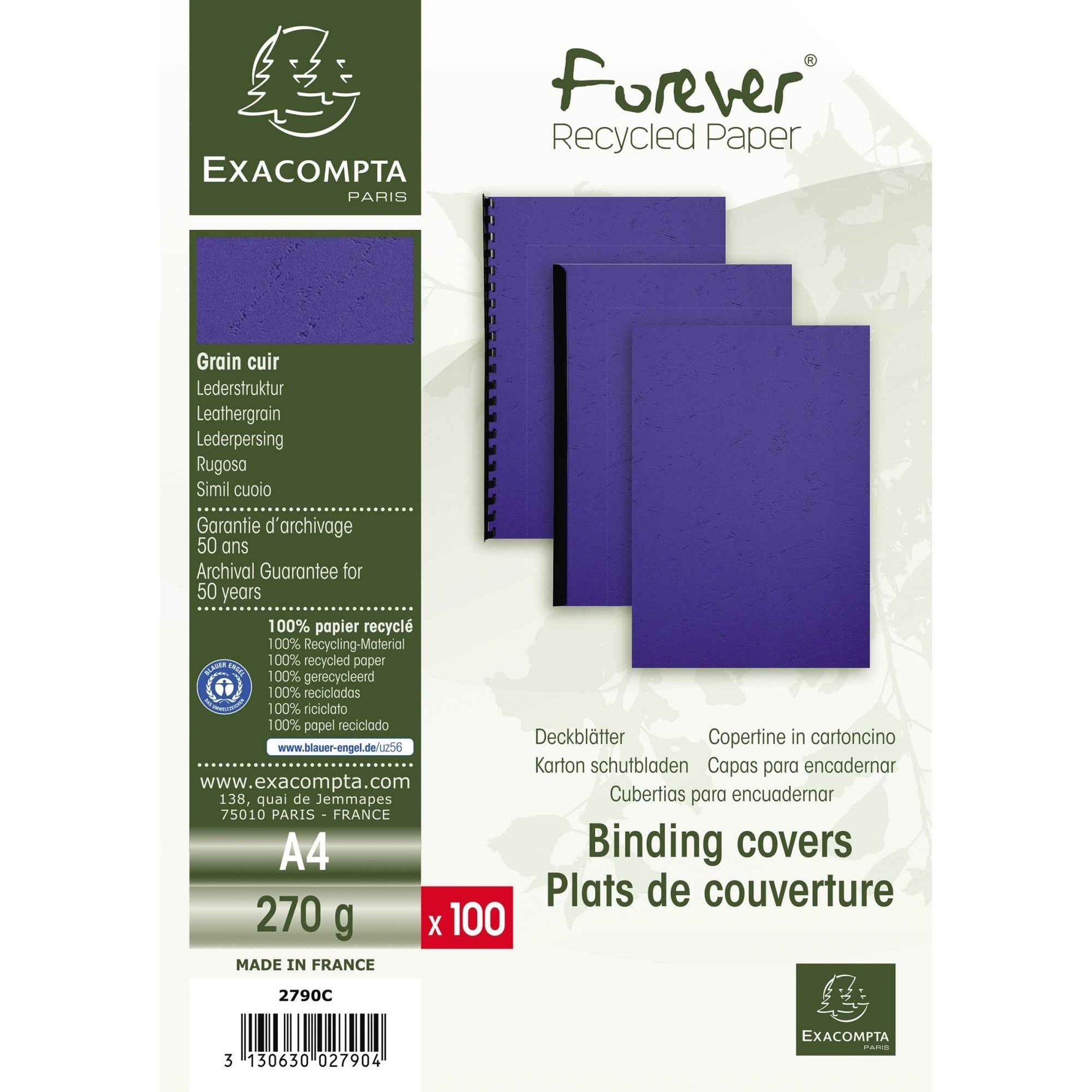 Exacompta Einbanddeckel EVERCOVER 100 St./Pack.