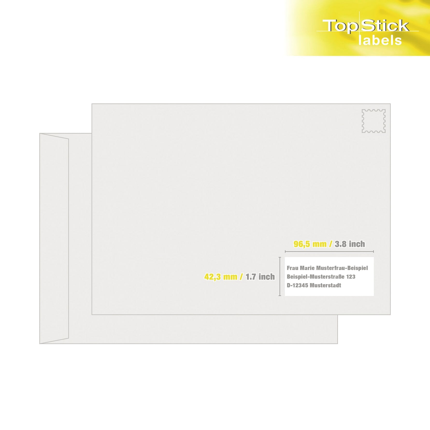 Universaletikett TopStick 96,5 x 42,3 mm (B x H) - Wiepa Bürofachpartner