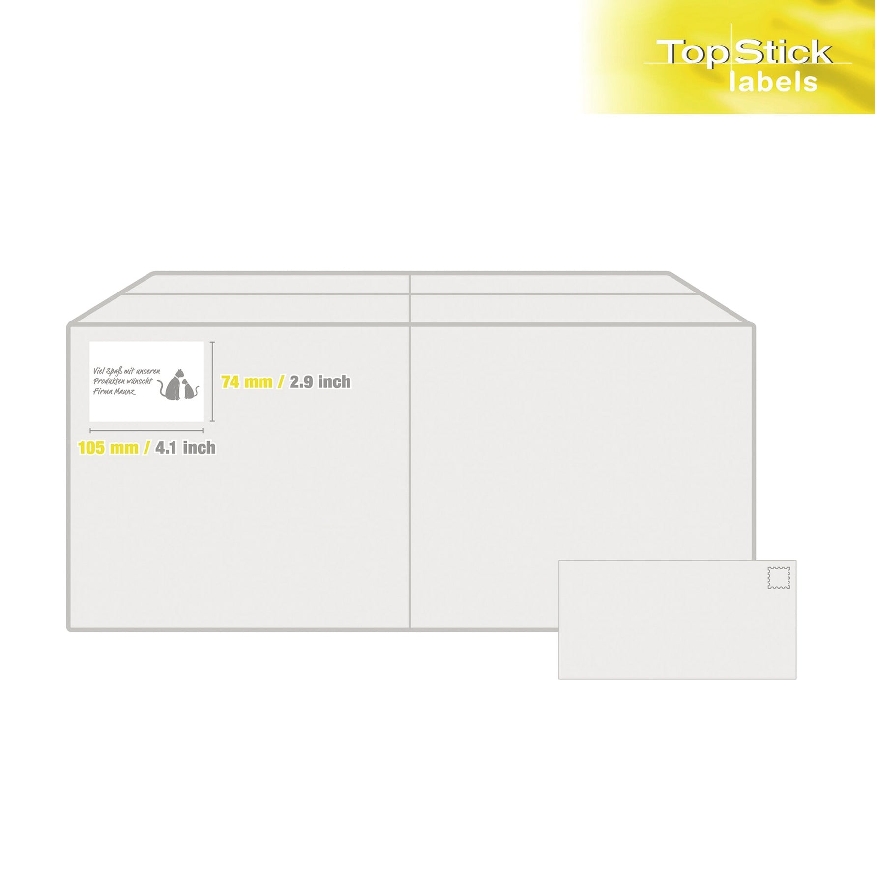 Universaletikett TopStick 105 x 74 mm (B x H) - Wiepa Bürofachpartner