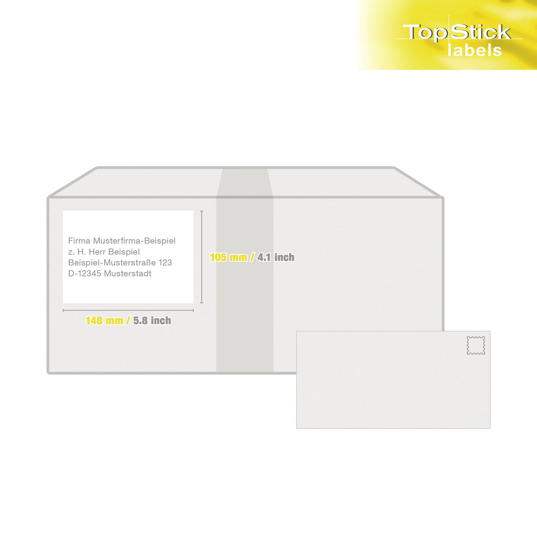 Universaletikett TopStick 105 x 148 mm (B x H) - Wiepa Bürofachpartner