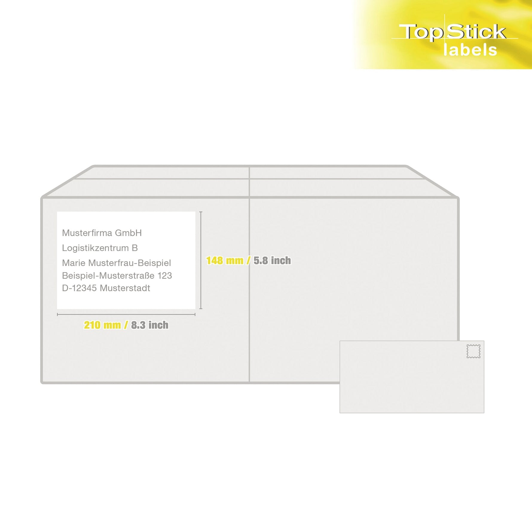 Universaletikett TopStick 210 x 148 mm (B x H) - Wiepa Bürofachpartner