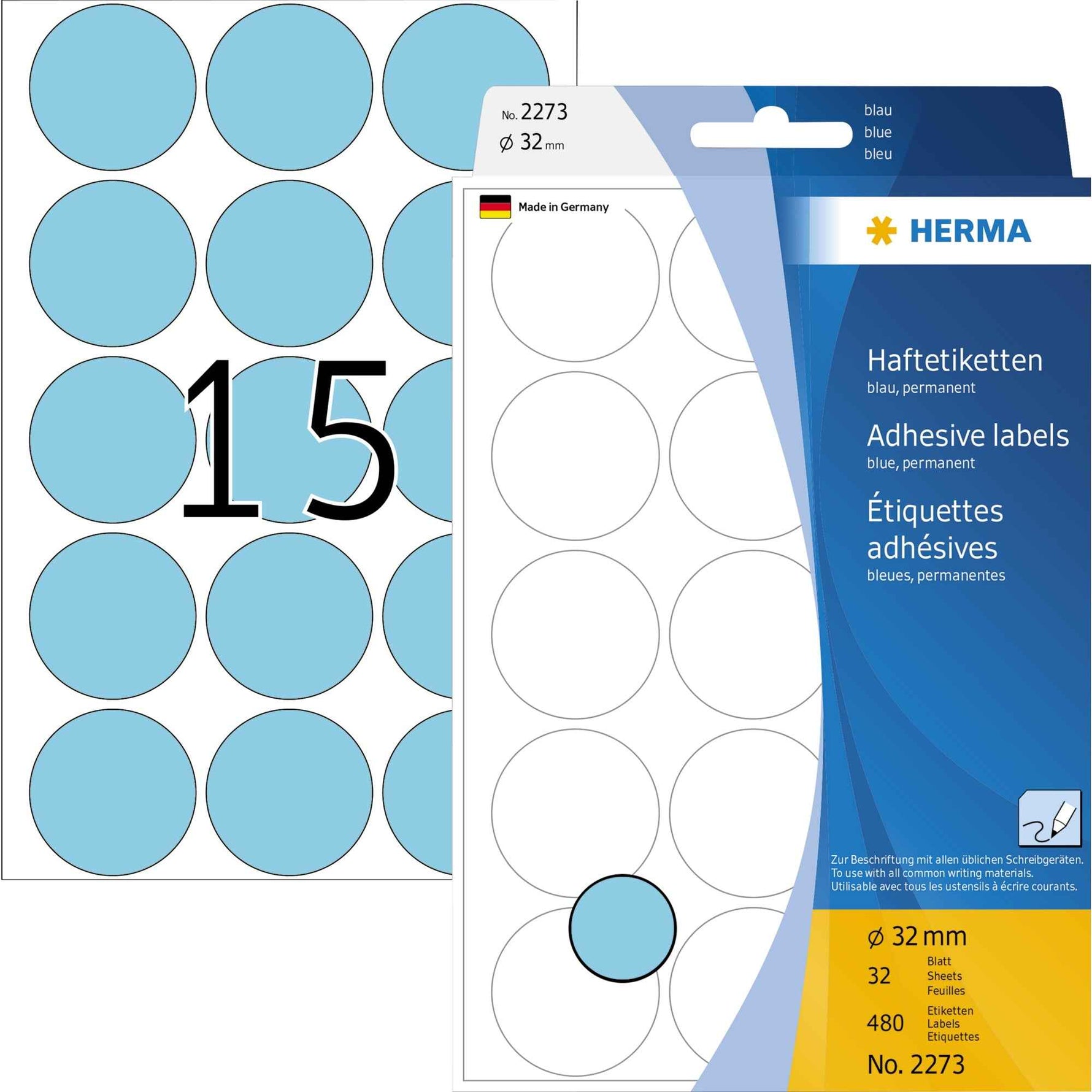 HERMA Markierungspunkt 32 mm 480 Etik./Pack.