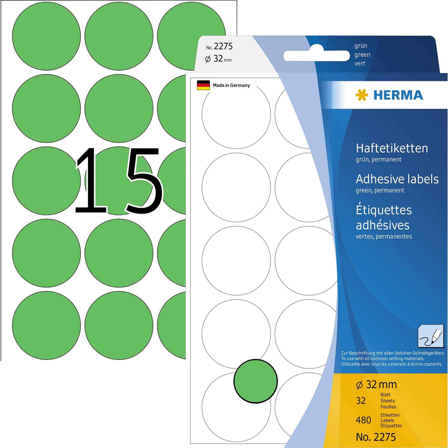 HERMA Markierungspunkt 32 mm 480 Etik./Pack.