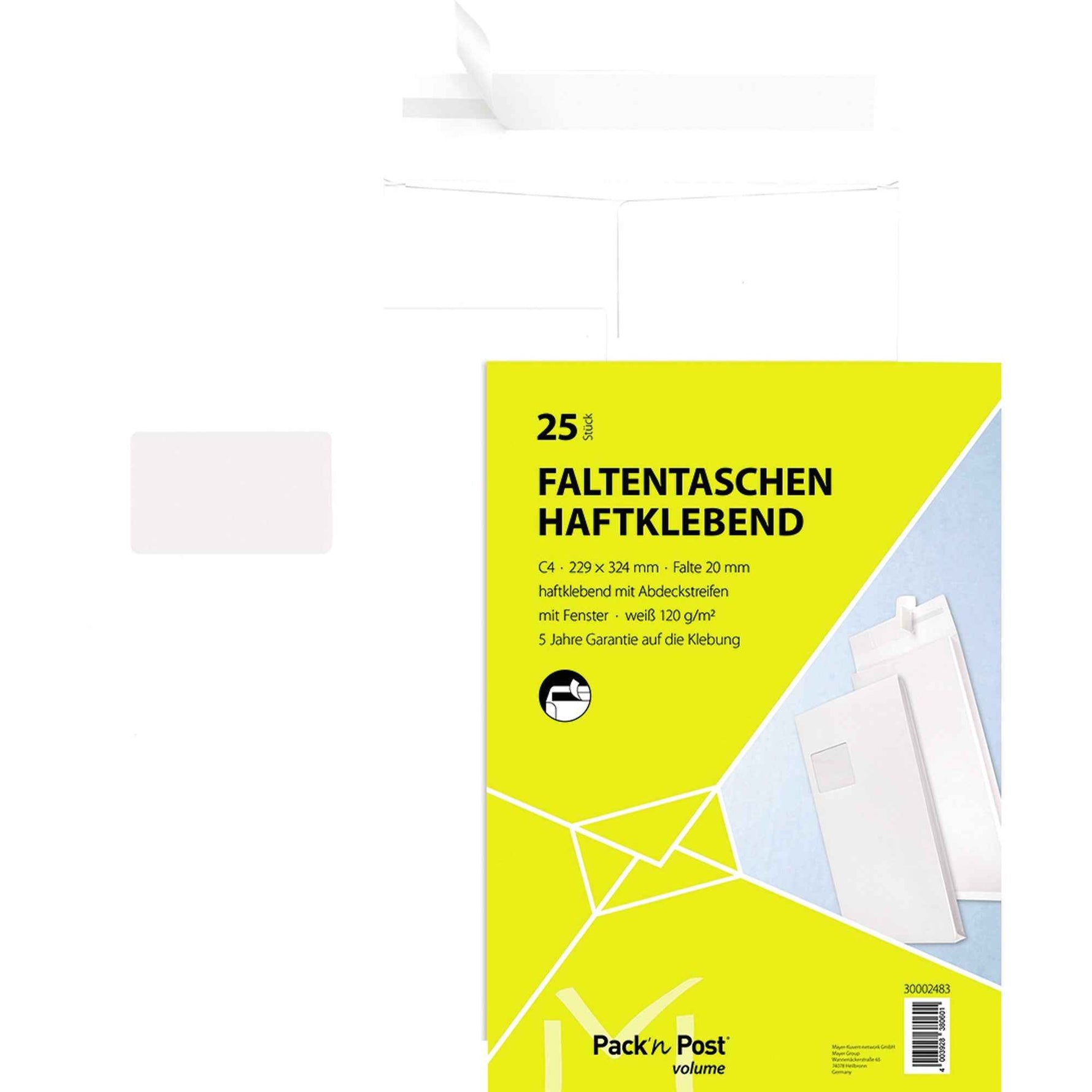MAILmedia Faltentasche DIN C4 mit Fenster