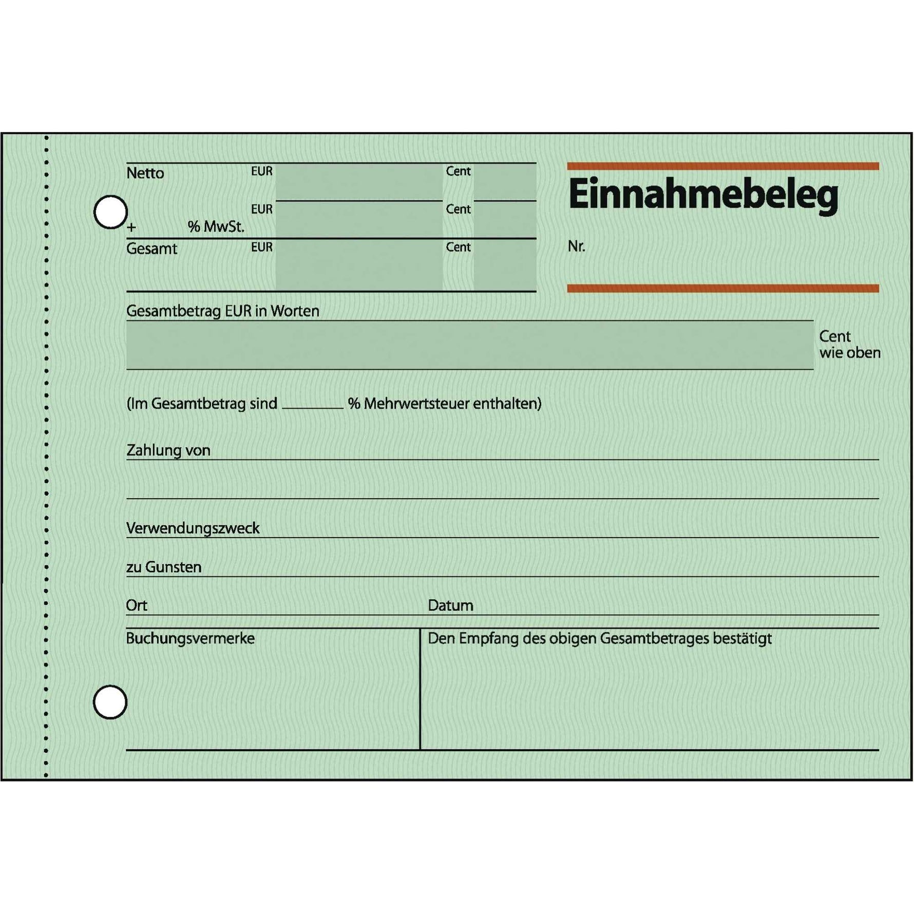 SIGEL Einnahmebeleg EB 615
