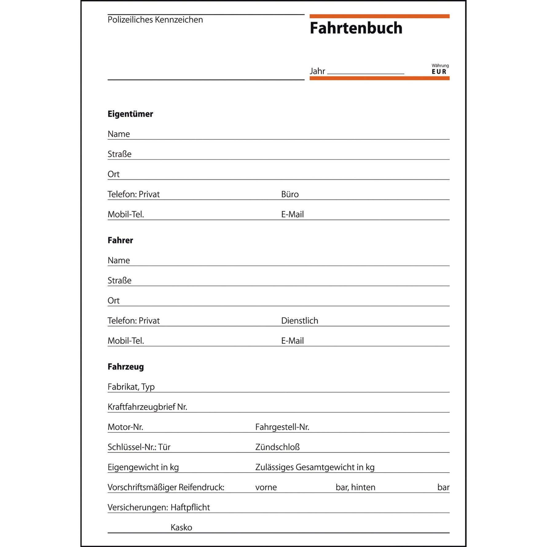SIGEL Fahrtenbuch FA 514 PKW, LKW - Wiepa Bürofachpartner