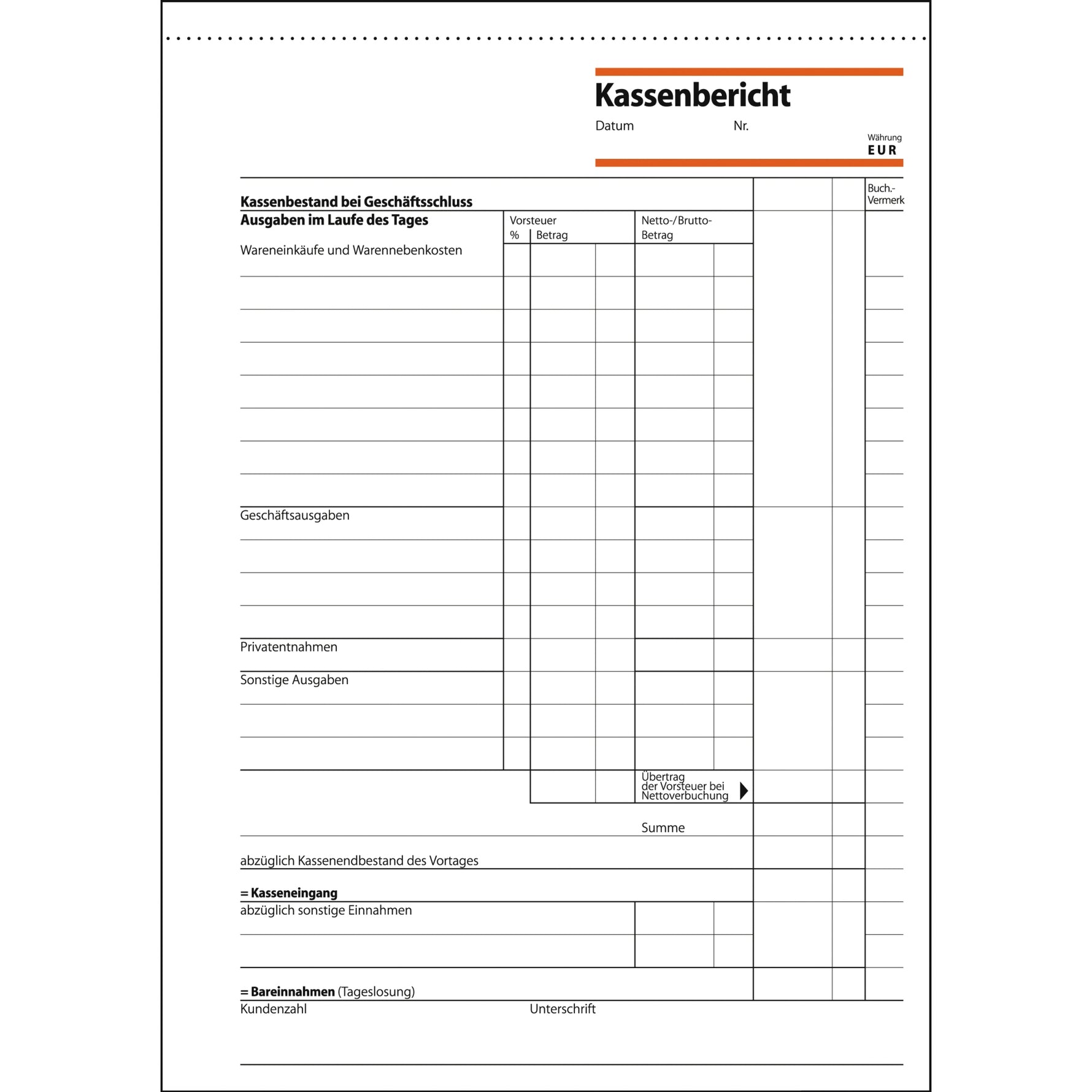 SIGEL Kassenbericht KA 515 - Wiepa Bürofachpartner