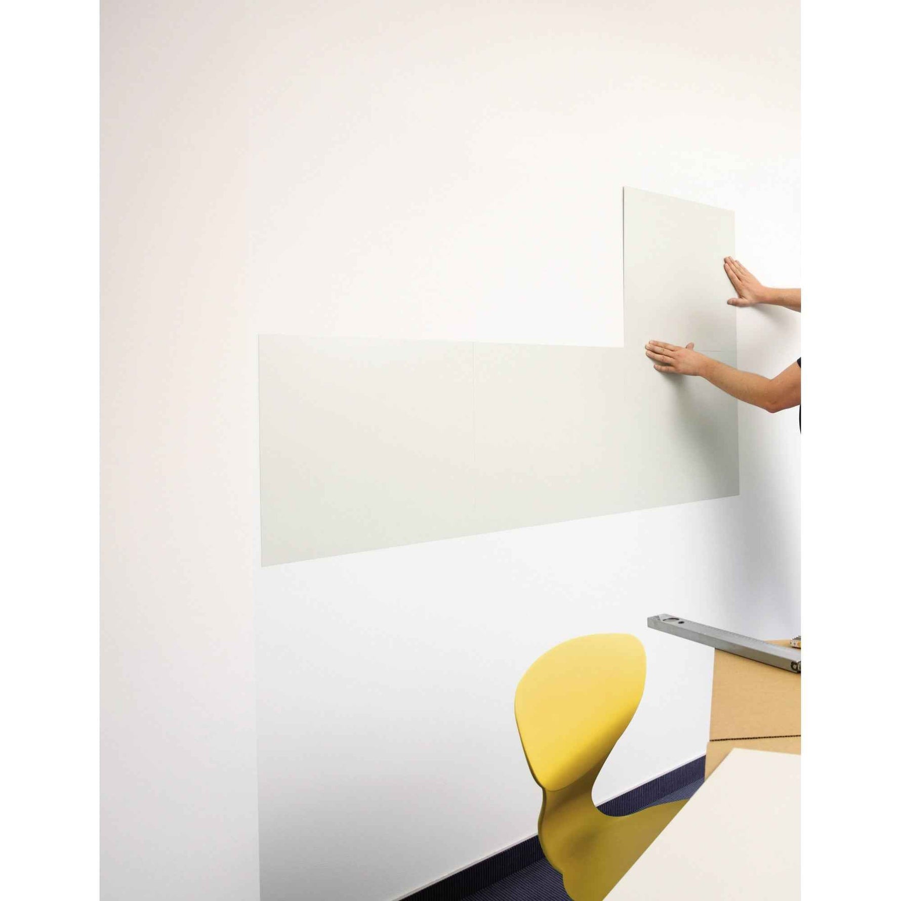 magnetoplan® Magnetplatte magnetowand® Anbringung auf der Tapete