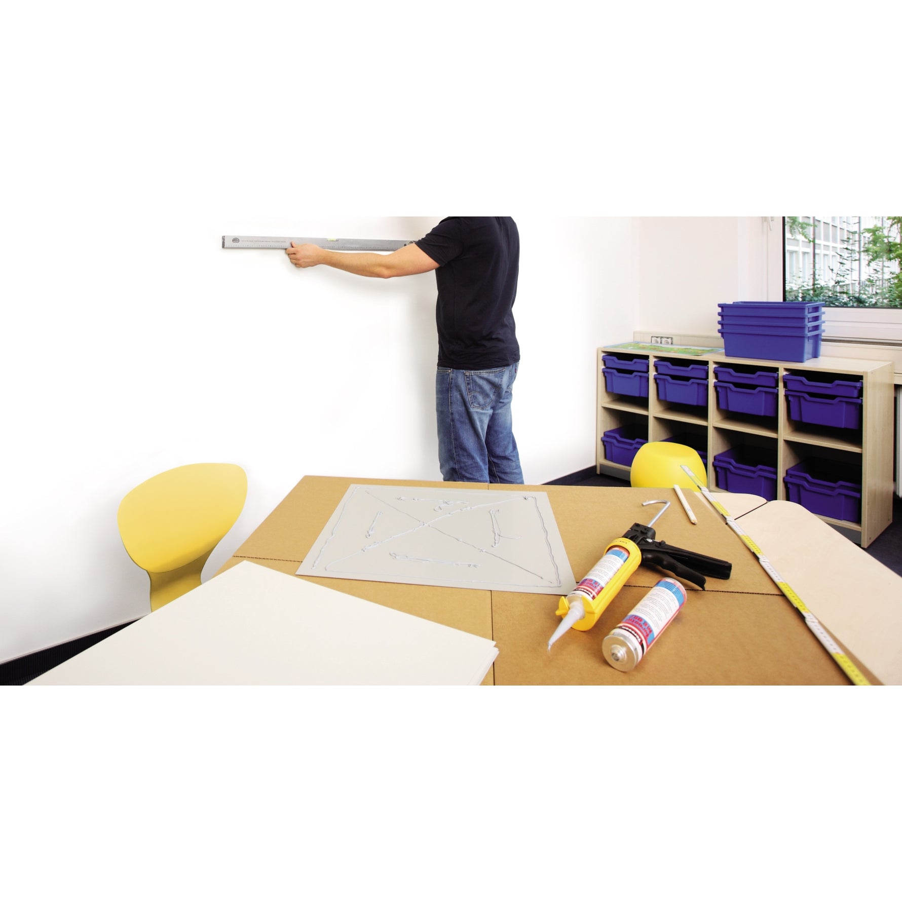 magnetoplan® Magnetplatte magnetowand® Anbringung unter der Tapete - Wiepa Bürofachpartner