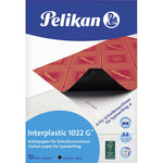 Pelikan Kohlepapier Interplastic 1022G, schwarzes Kohlepapier mit geprägter Oberfläche, zum Übertragen von Zeichnungen und Skizzen.