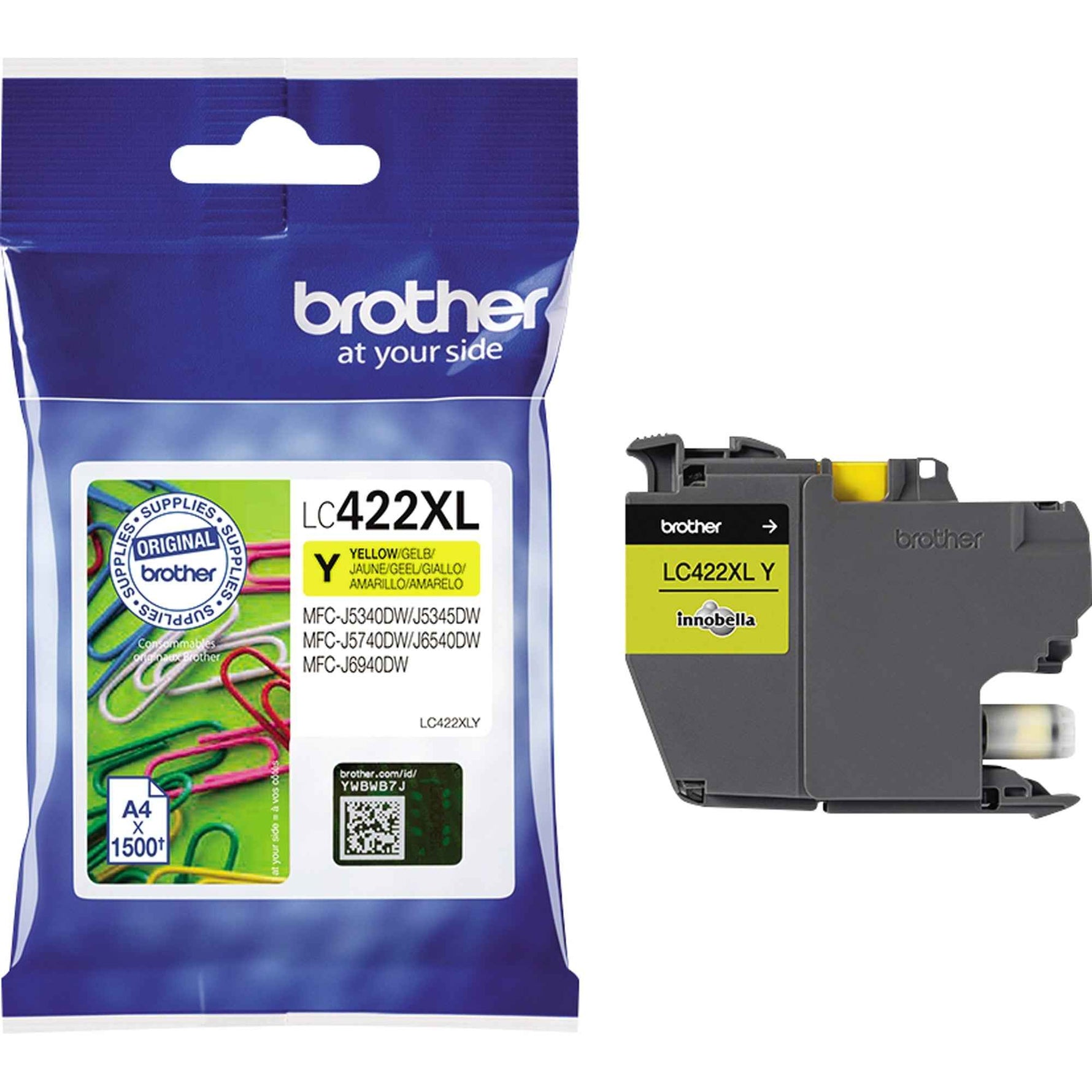 Brother Tintenpatrone LC-422XLY gelb