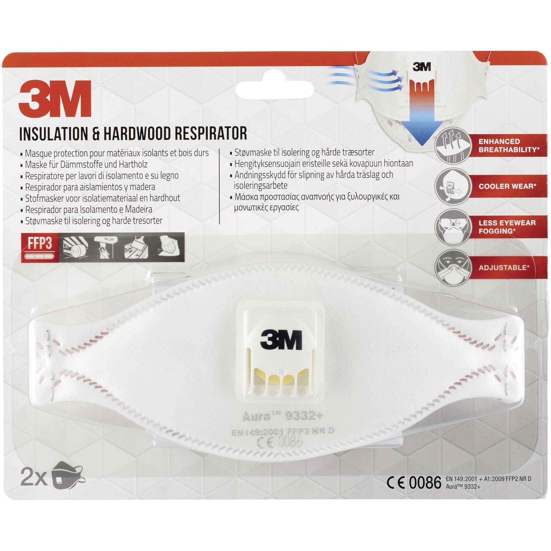 3M Atemschutzmaske Aura™ 9332+