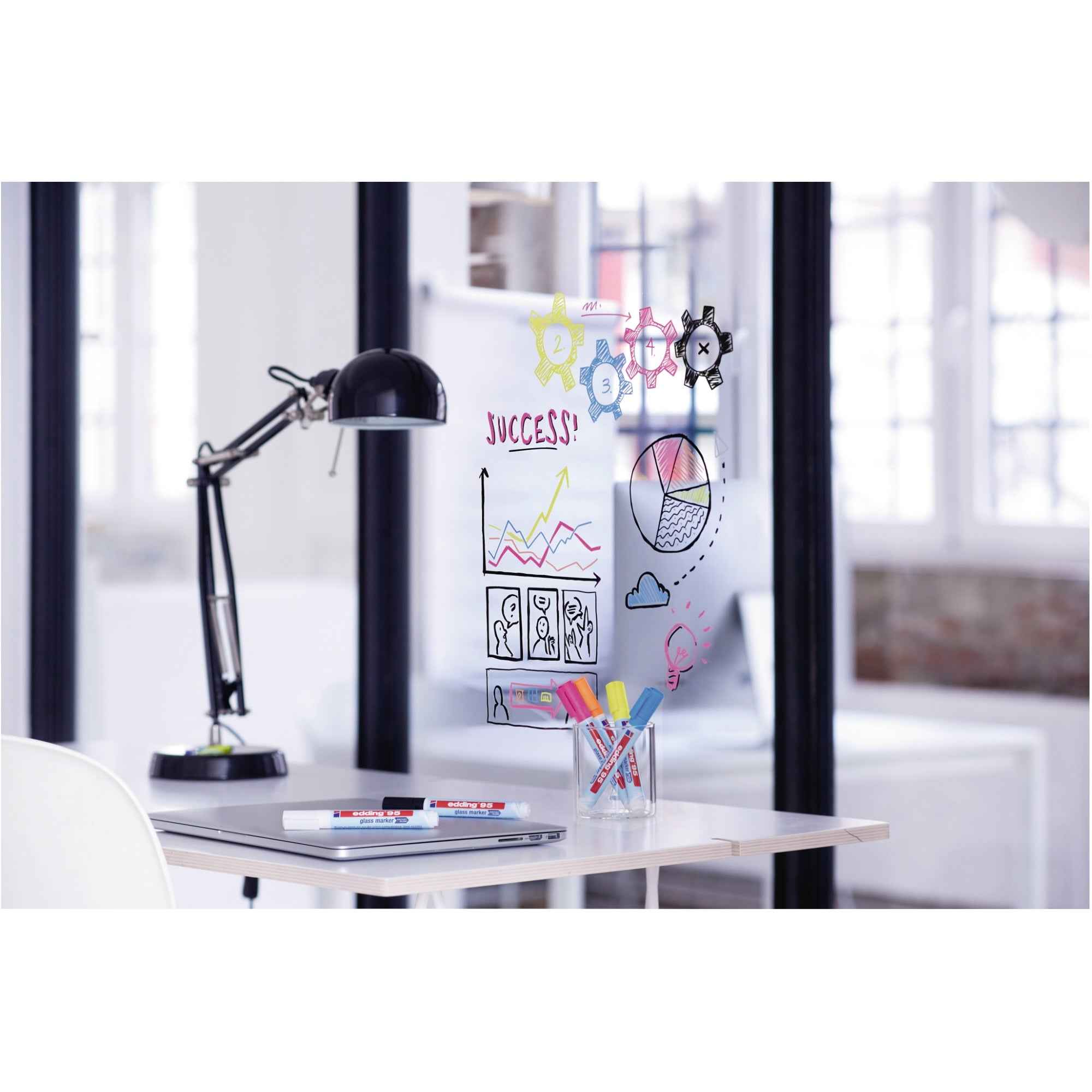 edding Glasboardmarker 95 4 St./Pack. Kartonschachtel