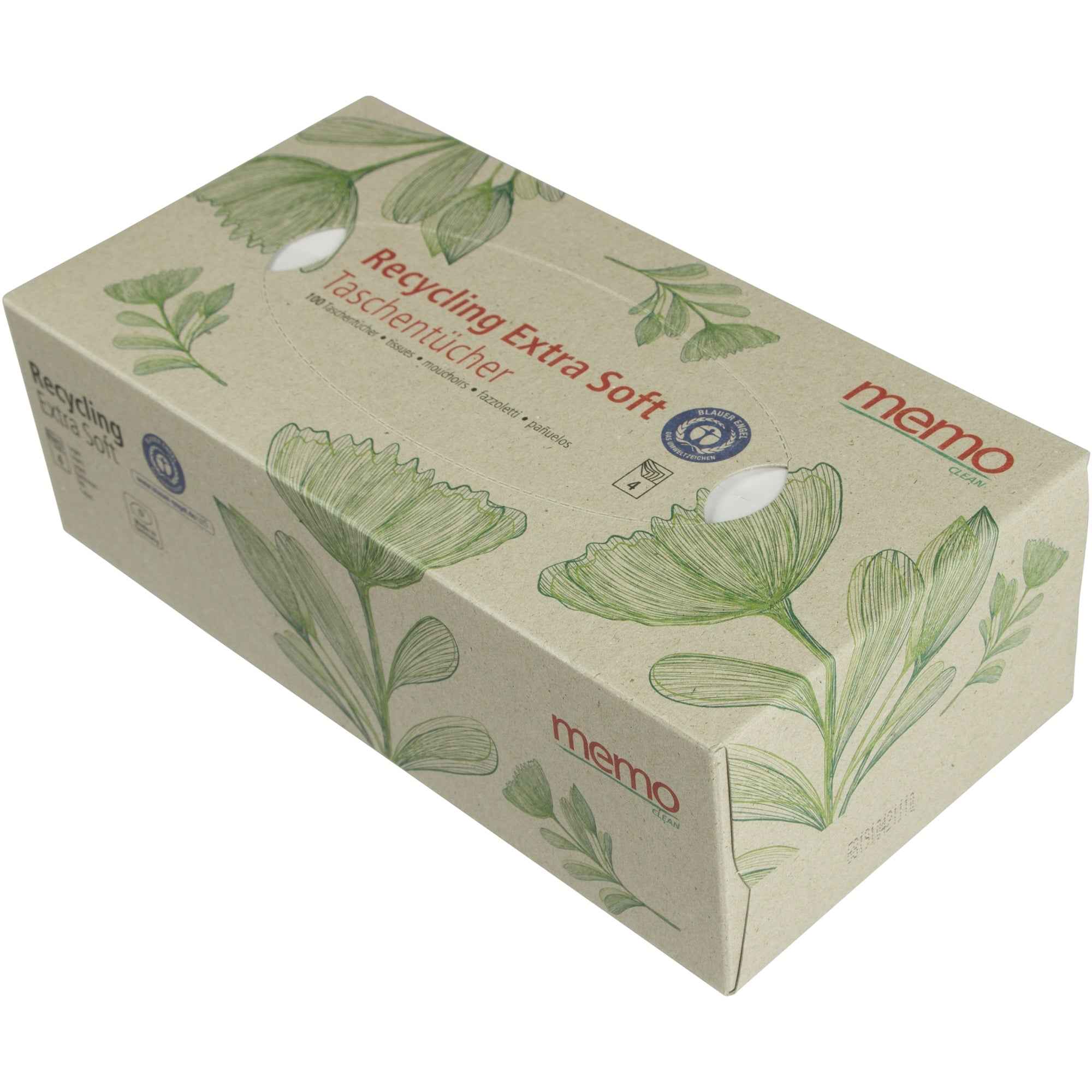memo Papiertaschentücher Recycling Extra Soft