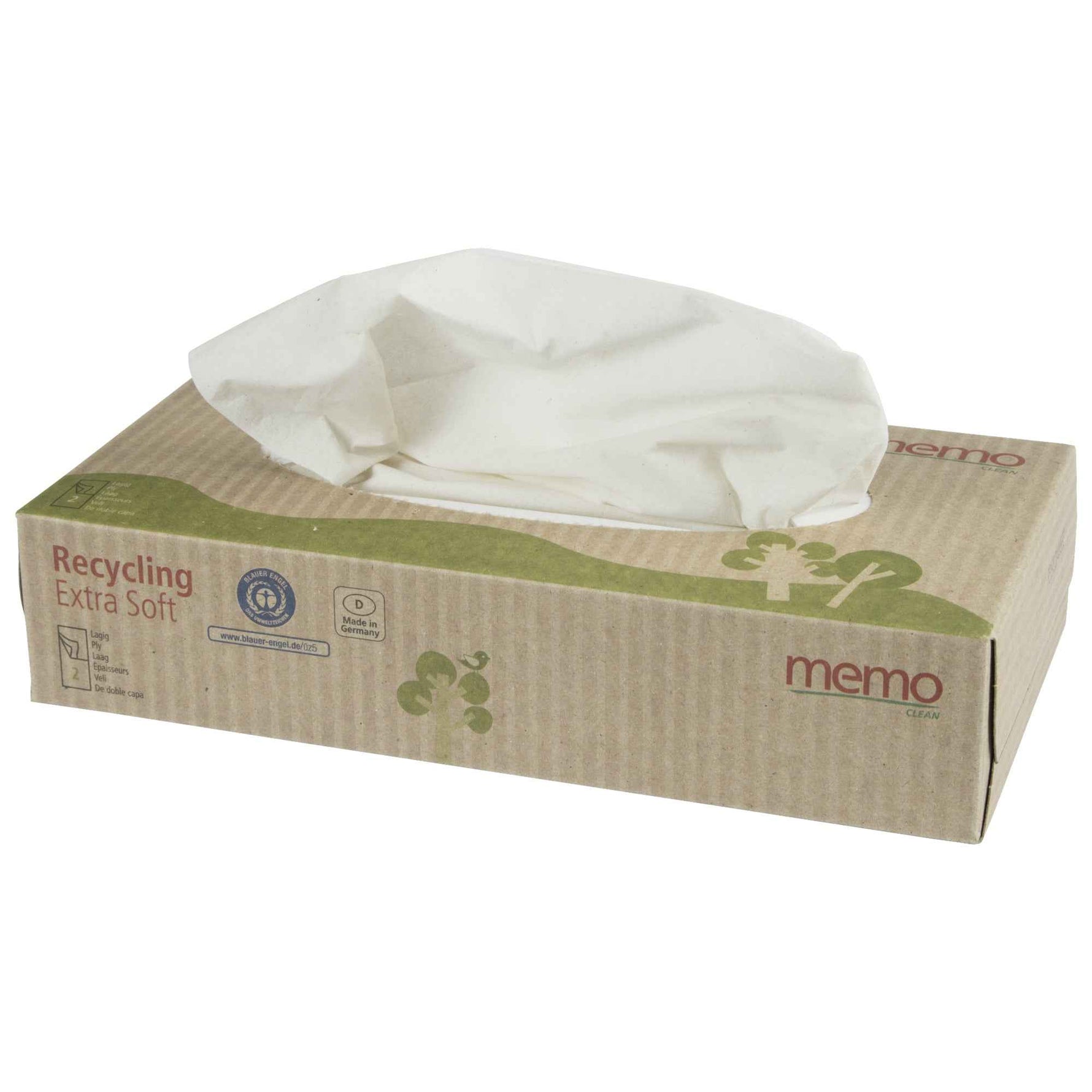 memo Kosmetiktücher Recycling Extra Soft