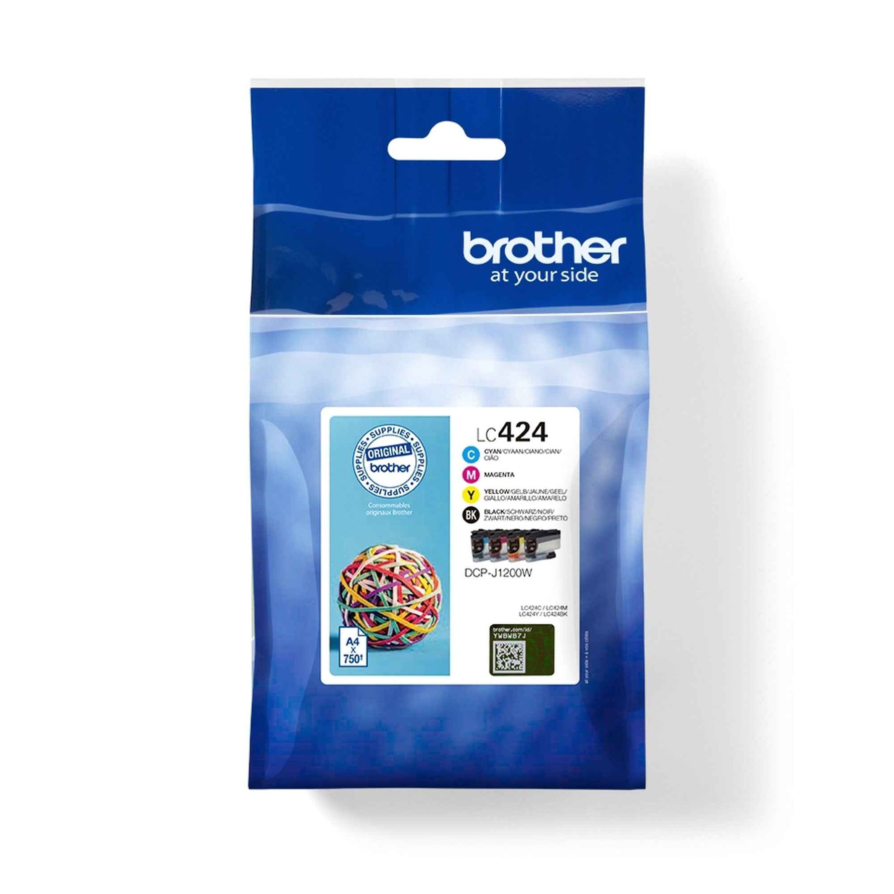 Brother Tintenpatrone LC-424VAL schwarz, cyan, magenta, gelb