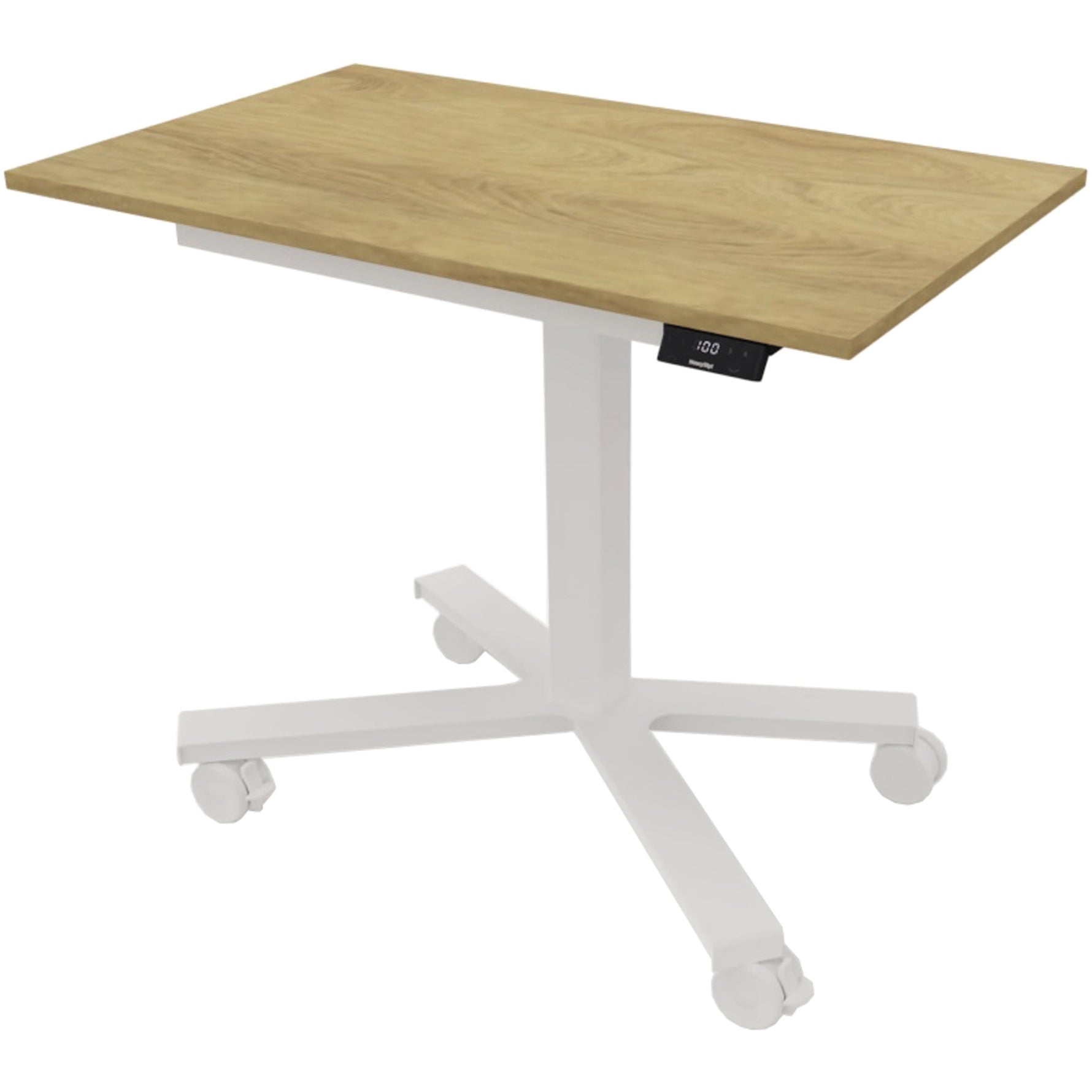 NowyStyl Schreibtisch eModel 2.0 MINI 900 x 710-1.170 x 550 mm (B x H x T) natural hickory