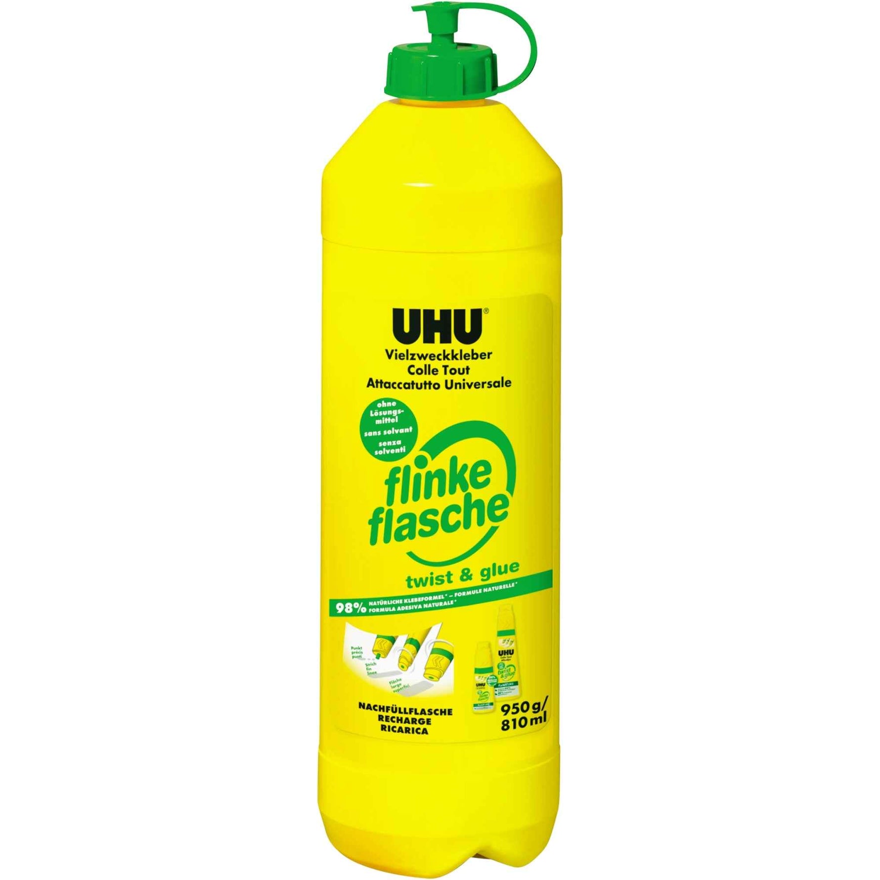 UHU® Nachfüllflasche Alleskleber flinke Flasche ReNATURE