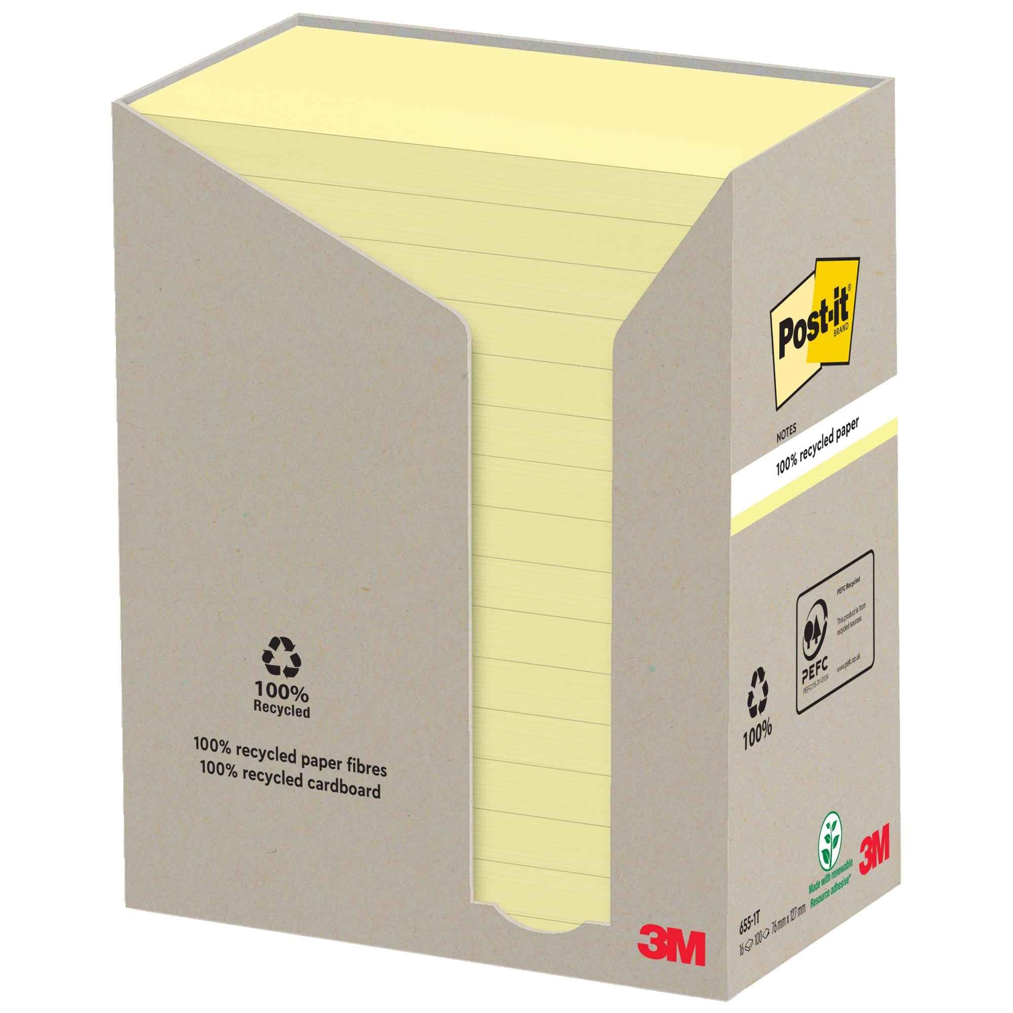 Post-it® Haftnotiz Recycling Notes Tower 127 x 76 mm (B x H)
