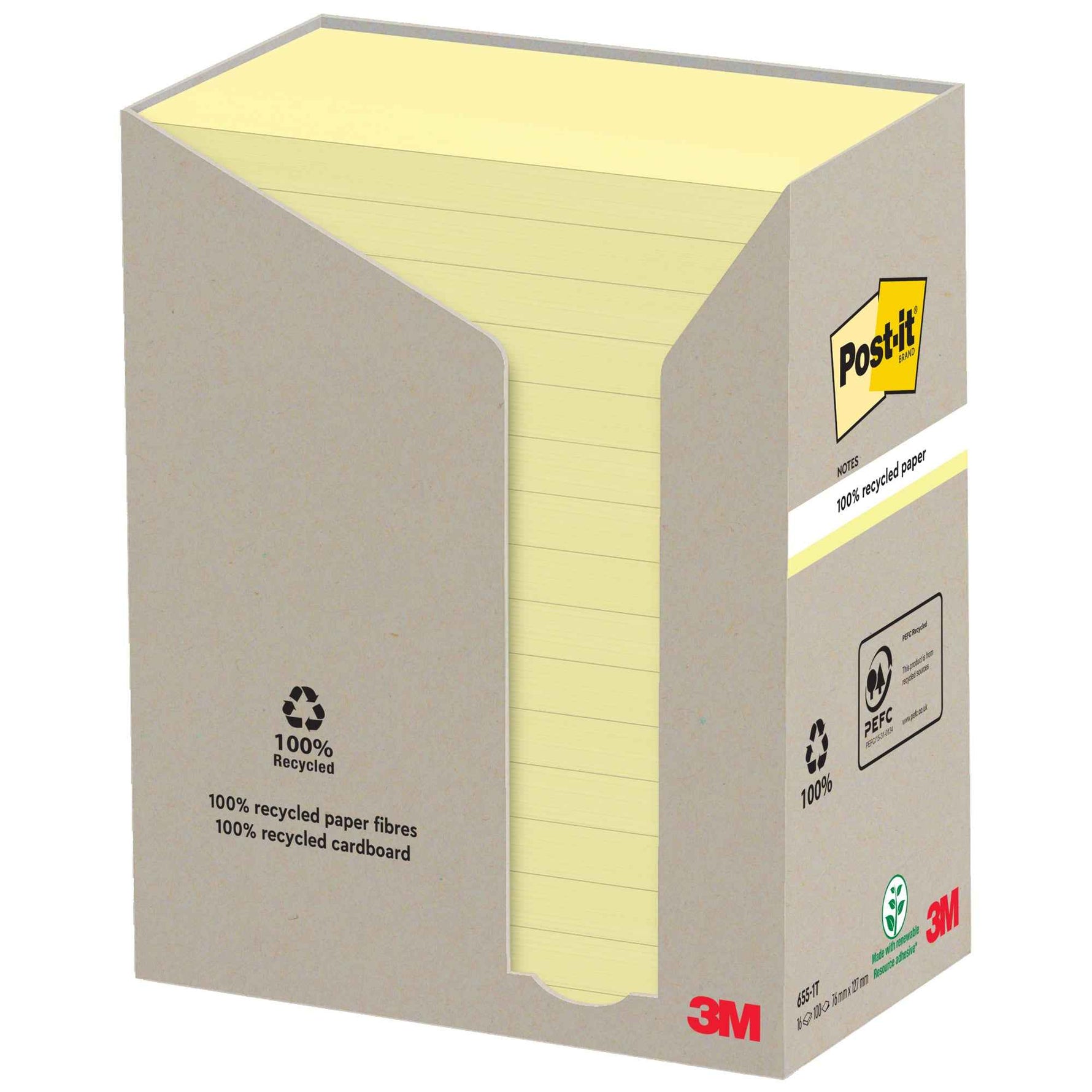 Post-it® Haftnotiz Recycling Notes Tower 127 x 76 mm (B x H)