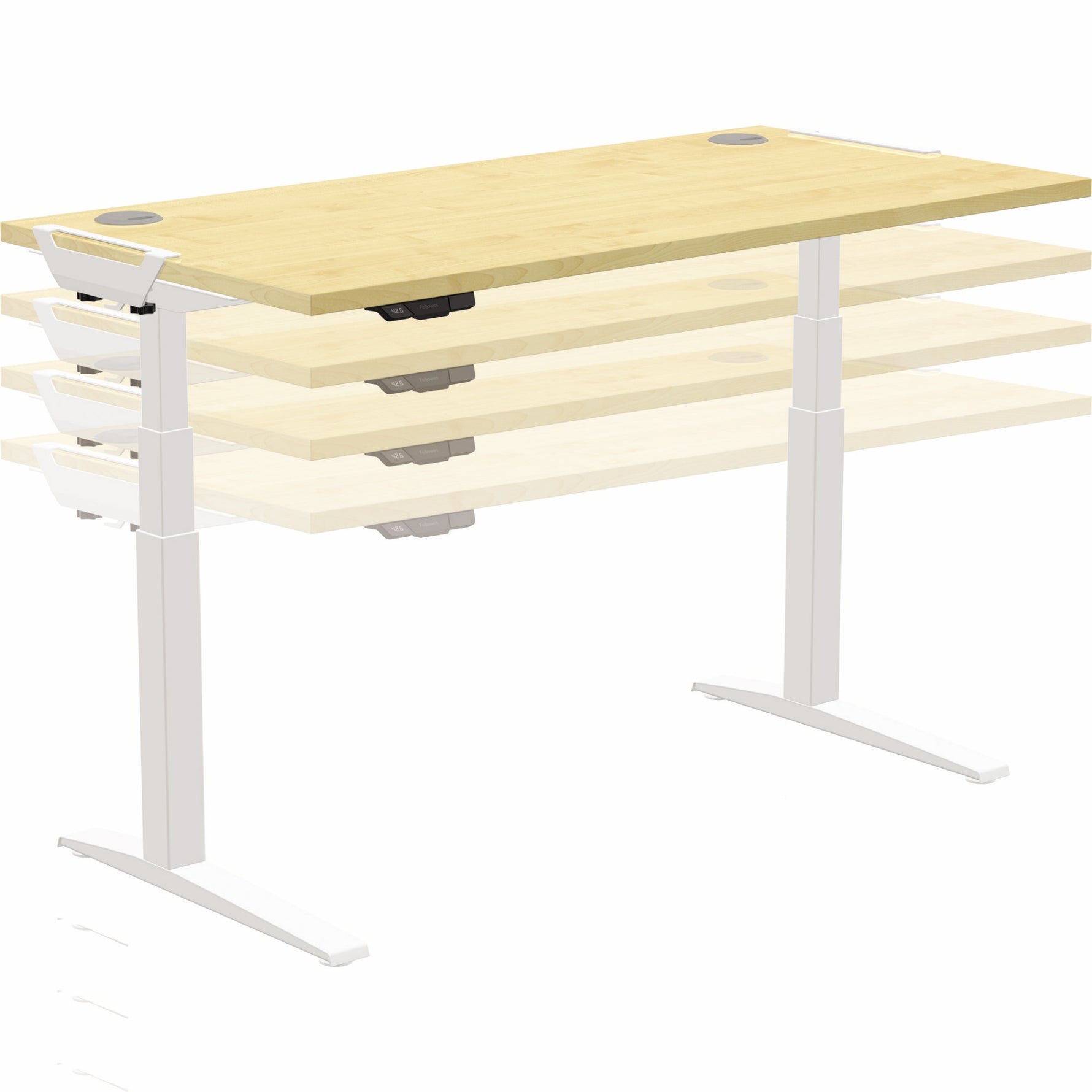 Fellowes® Schreibtisch Levado™ 1.400 x 640-1.260 x 800 mm (B x H x T)