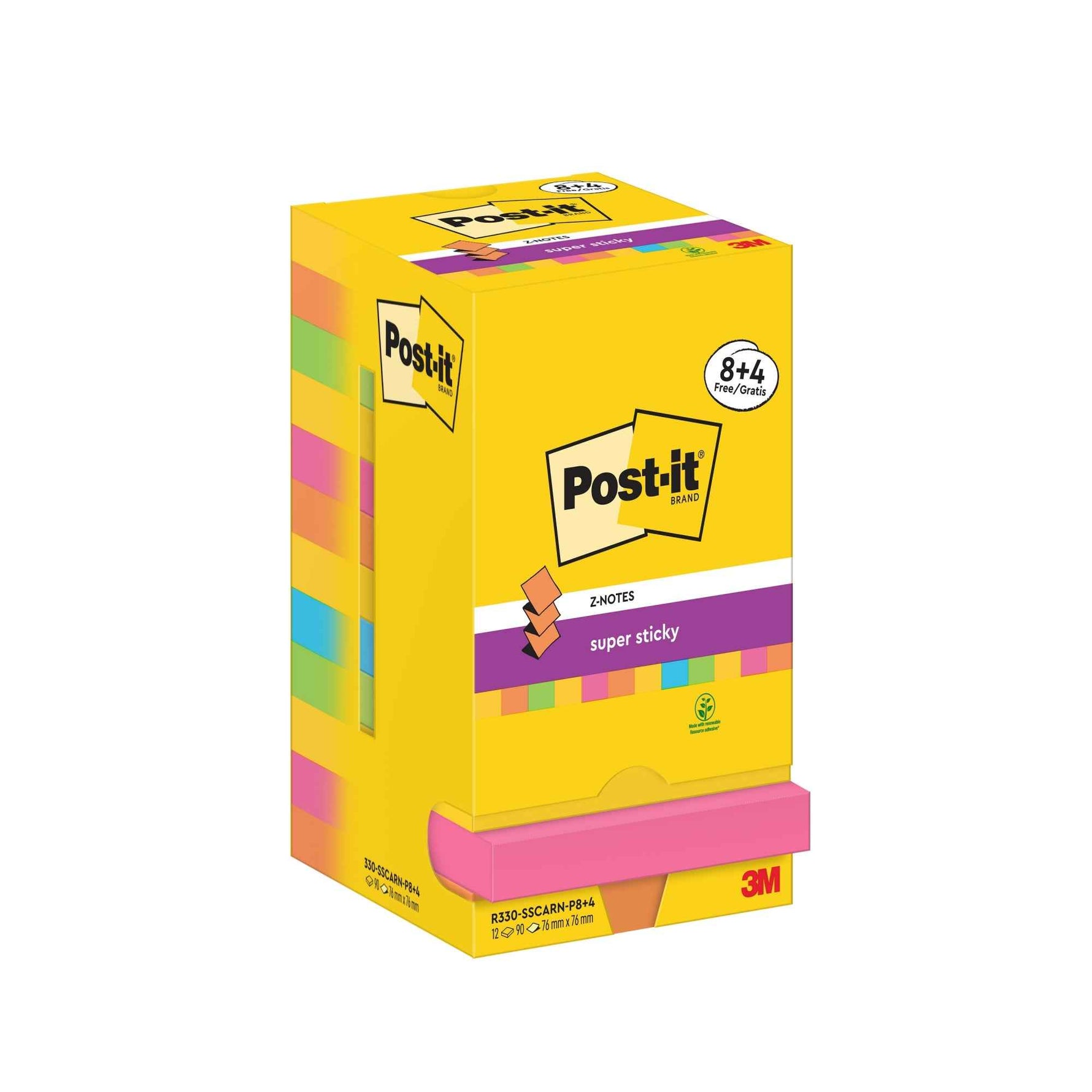 Post-it® Haftnotiz Super Sticky Z-Notes Carnival Collection