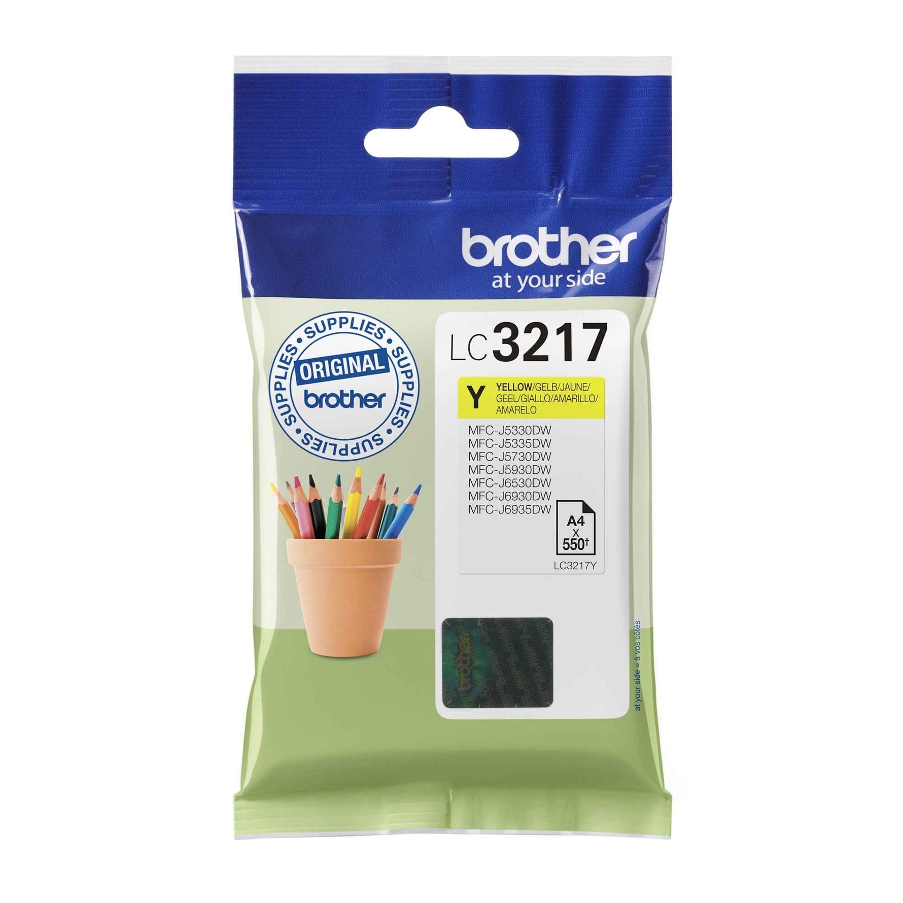 Brother Tintenpatrone LC-3217Y gelb
